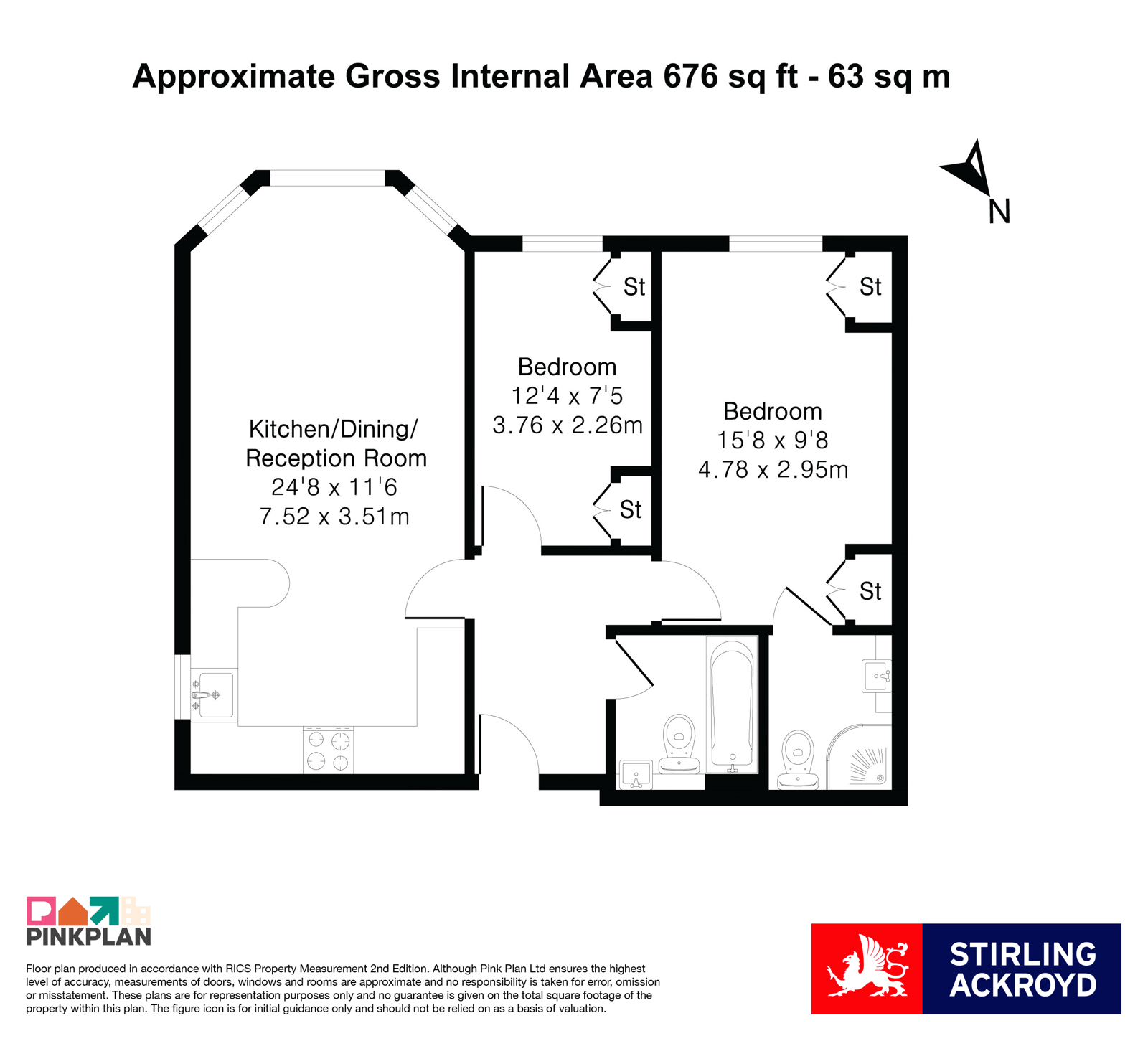 Flat 2, Hythe Court, 16, Thorpe Road, Surrey floorplan