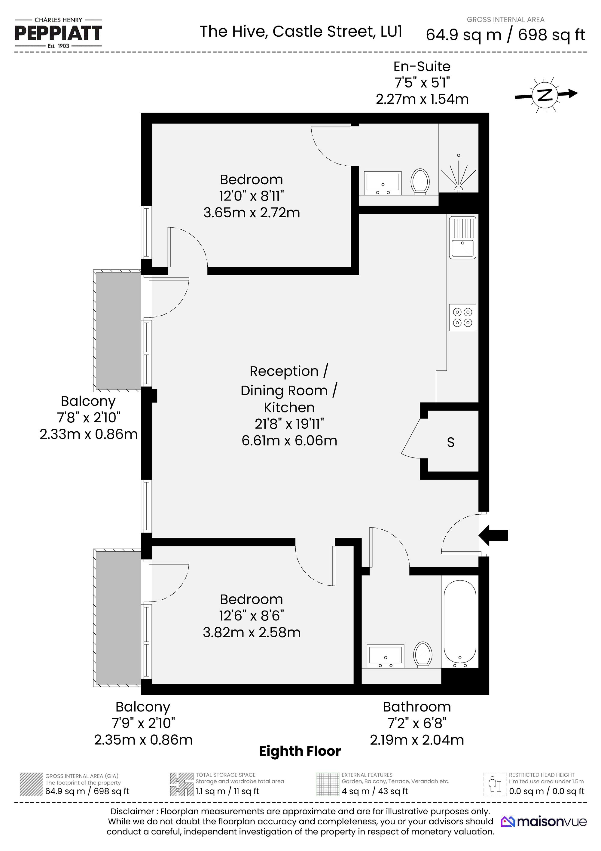 The Hive, Castle Street, Luton floorplan