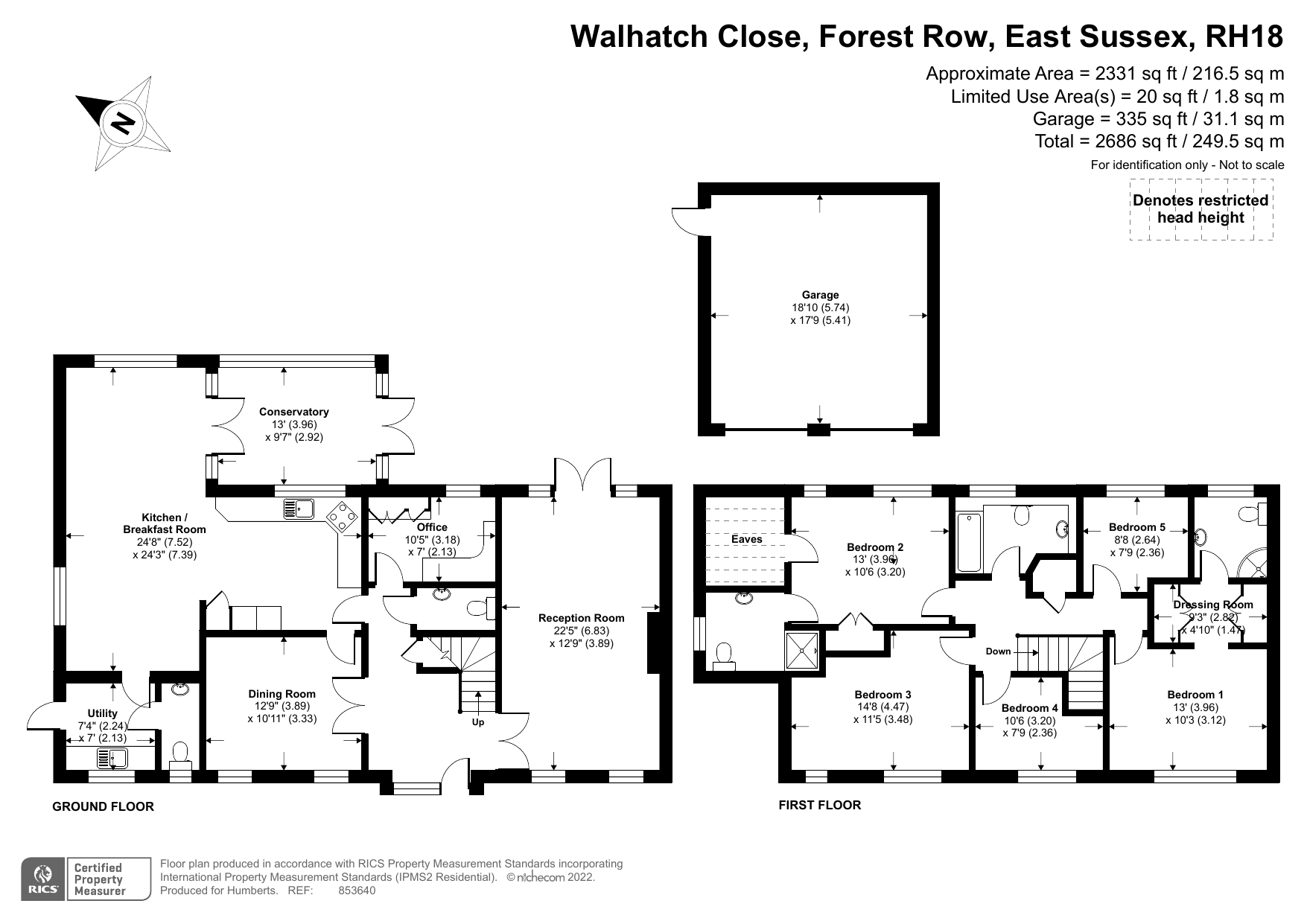 Walhatch Close, Forest Row, East Sussex RH18, 5 bedroom detached house