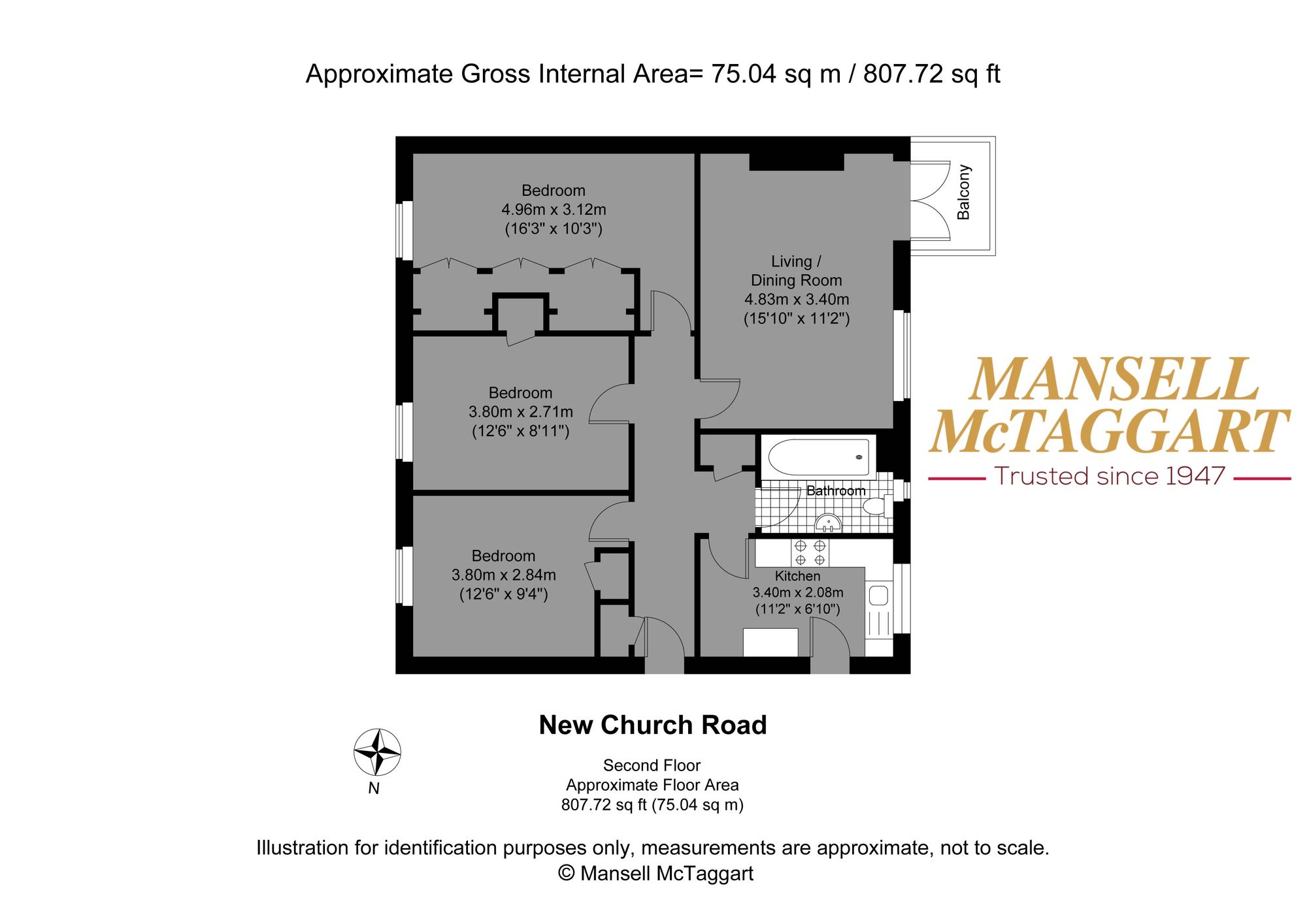 37 Rutland Court New Church Road, Hove floorplan