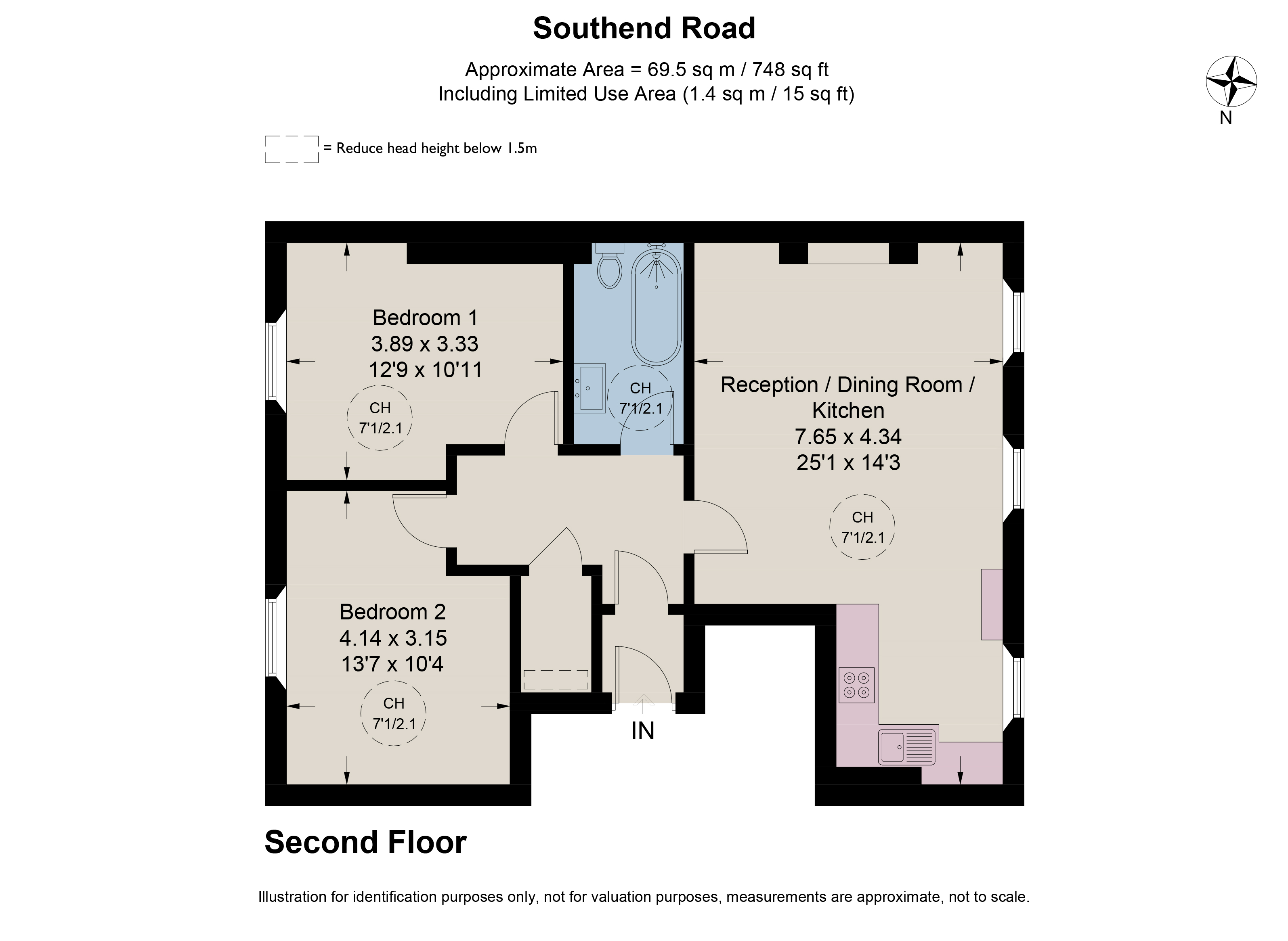 Apartment 6, Michael John House, 14, Southend Road, Beckenham floorplan