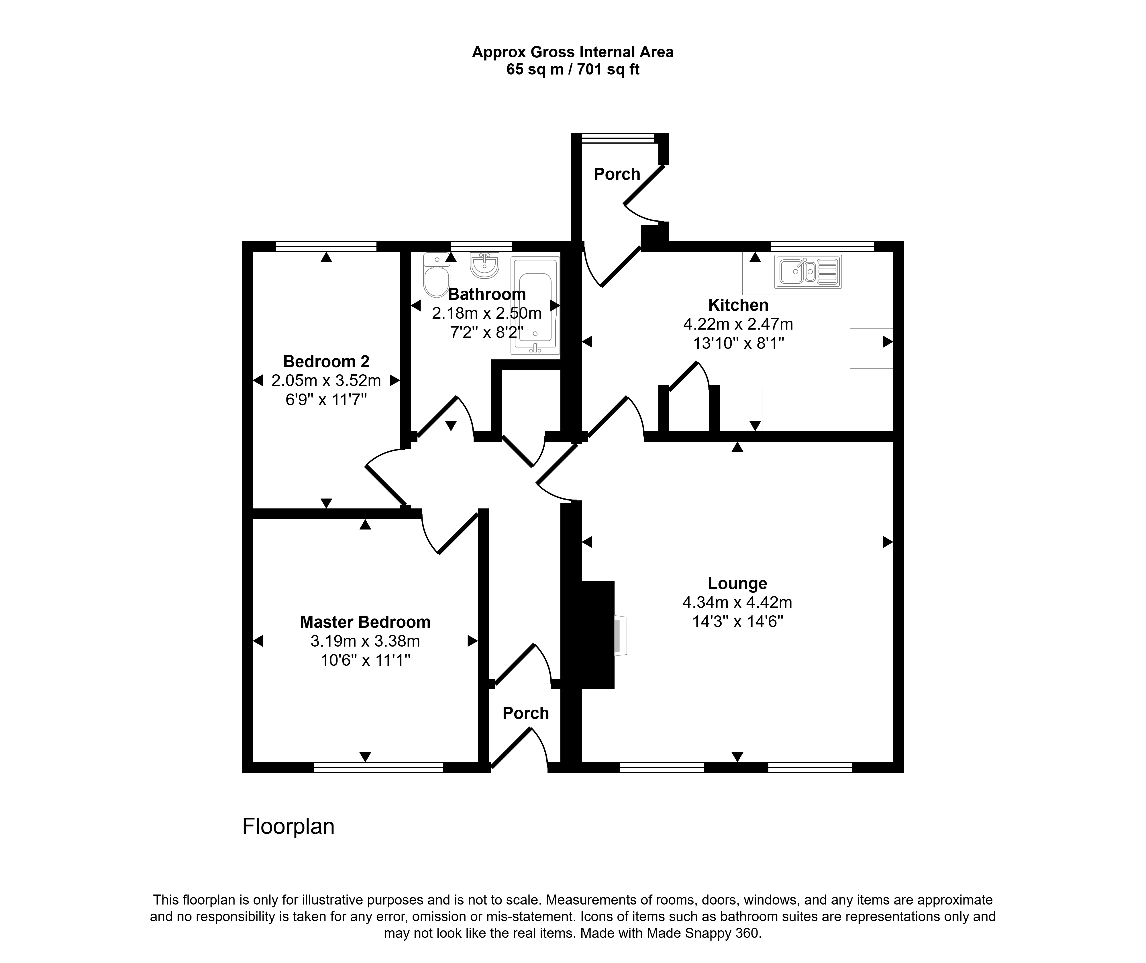 11, Sunny Terrace, Dipton floorplan