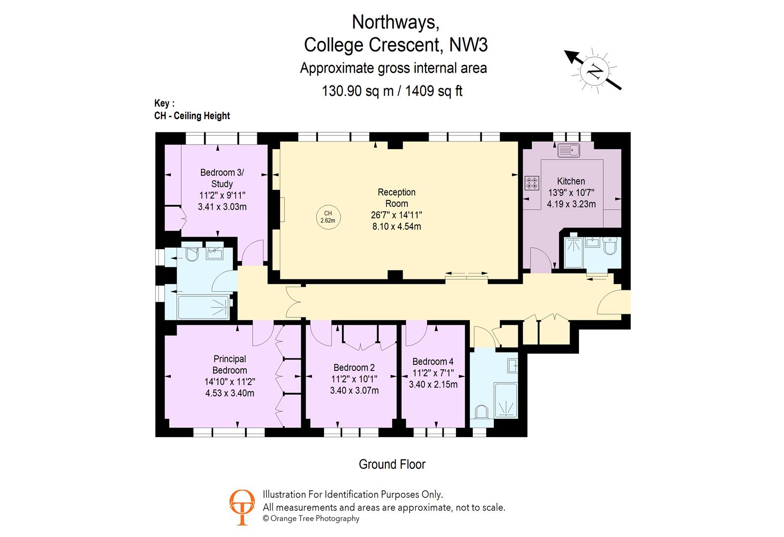 Flat 1, Northways, College Crescent, London floorplan