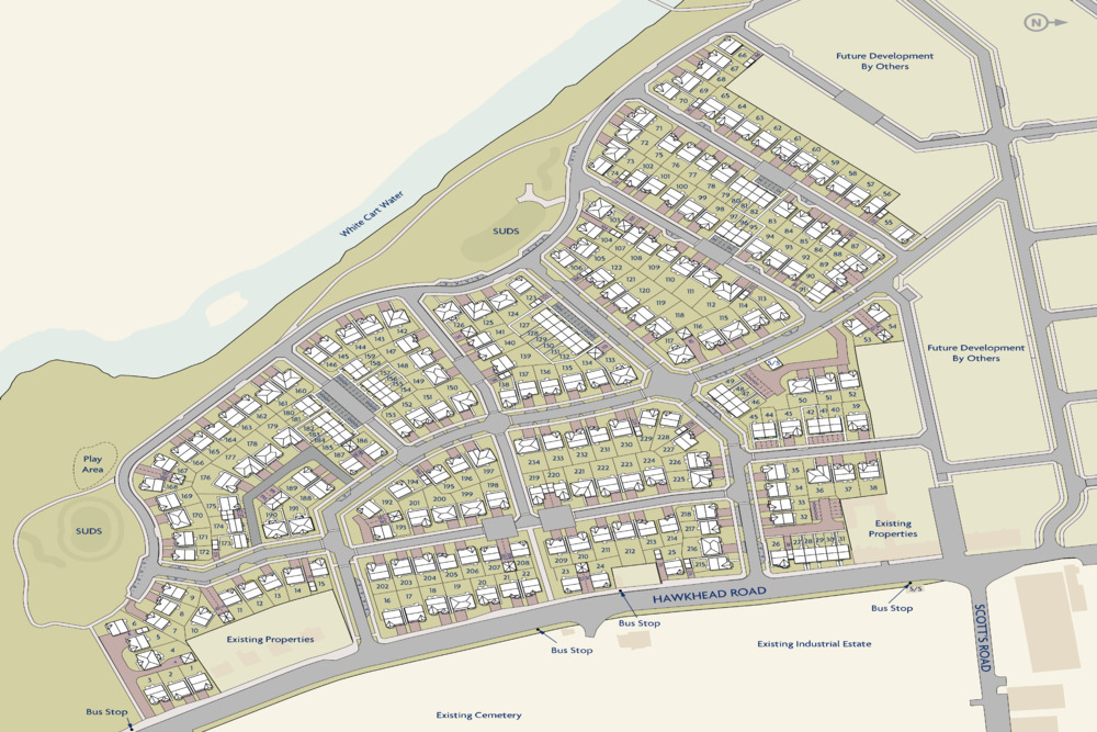 New home, 4 bed detached house for sale in "Strachan" at Hawkhead Road