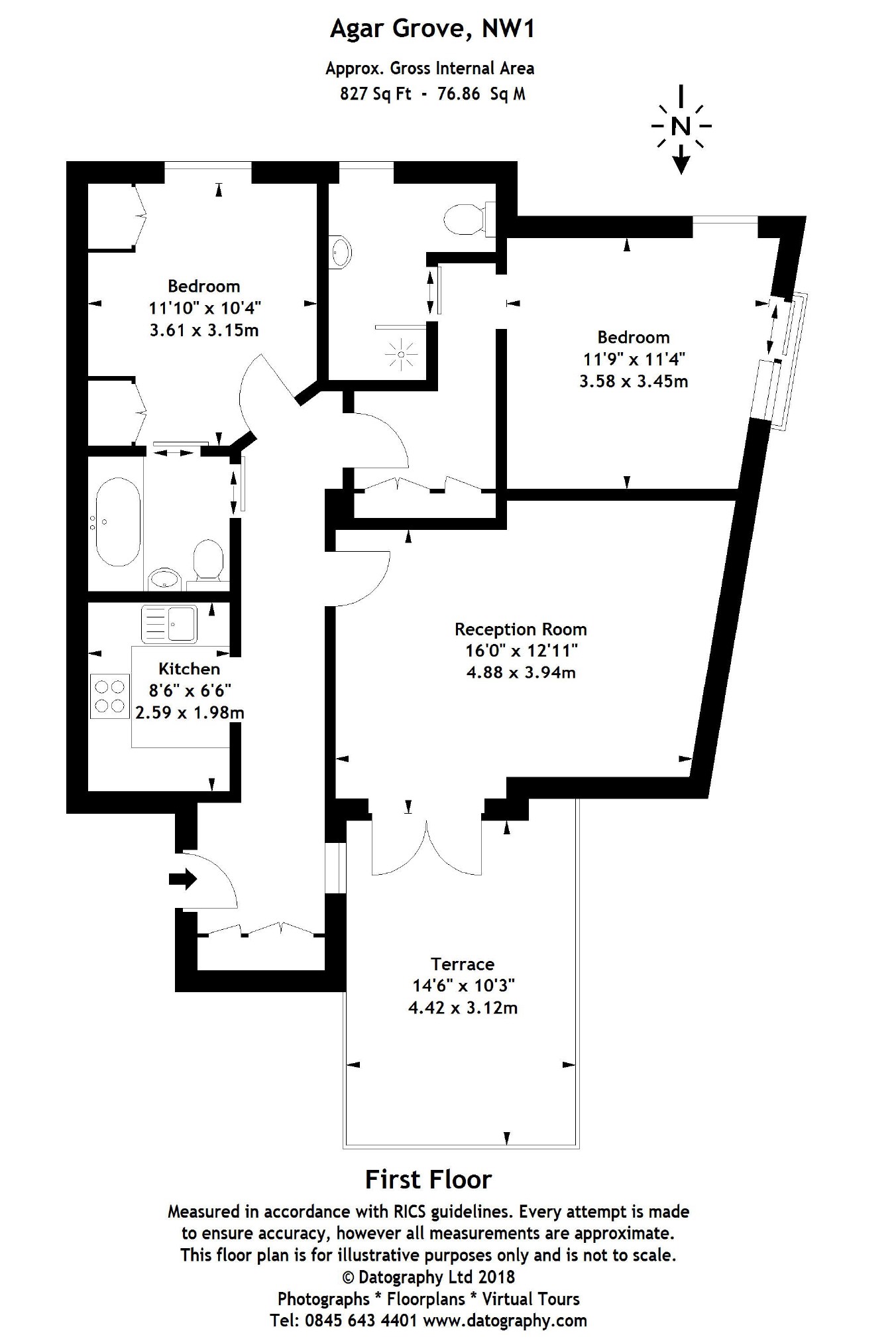 2 Bedrooms Flat to rent in Agar Grove, London, London NW1