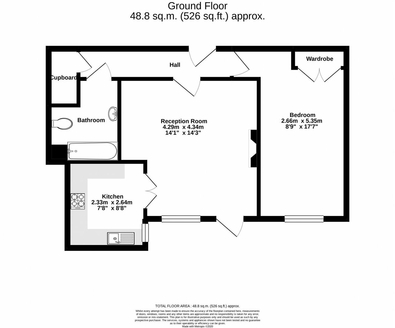 9 Redwood Court, Epsom Road, Ewell floorplan