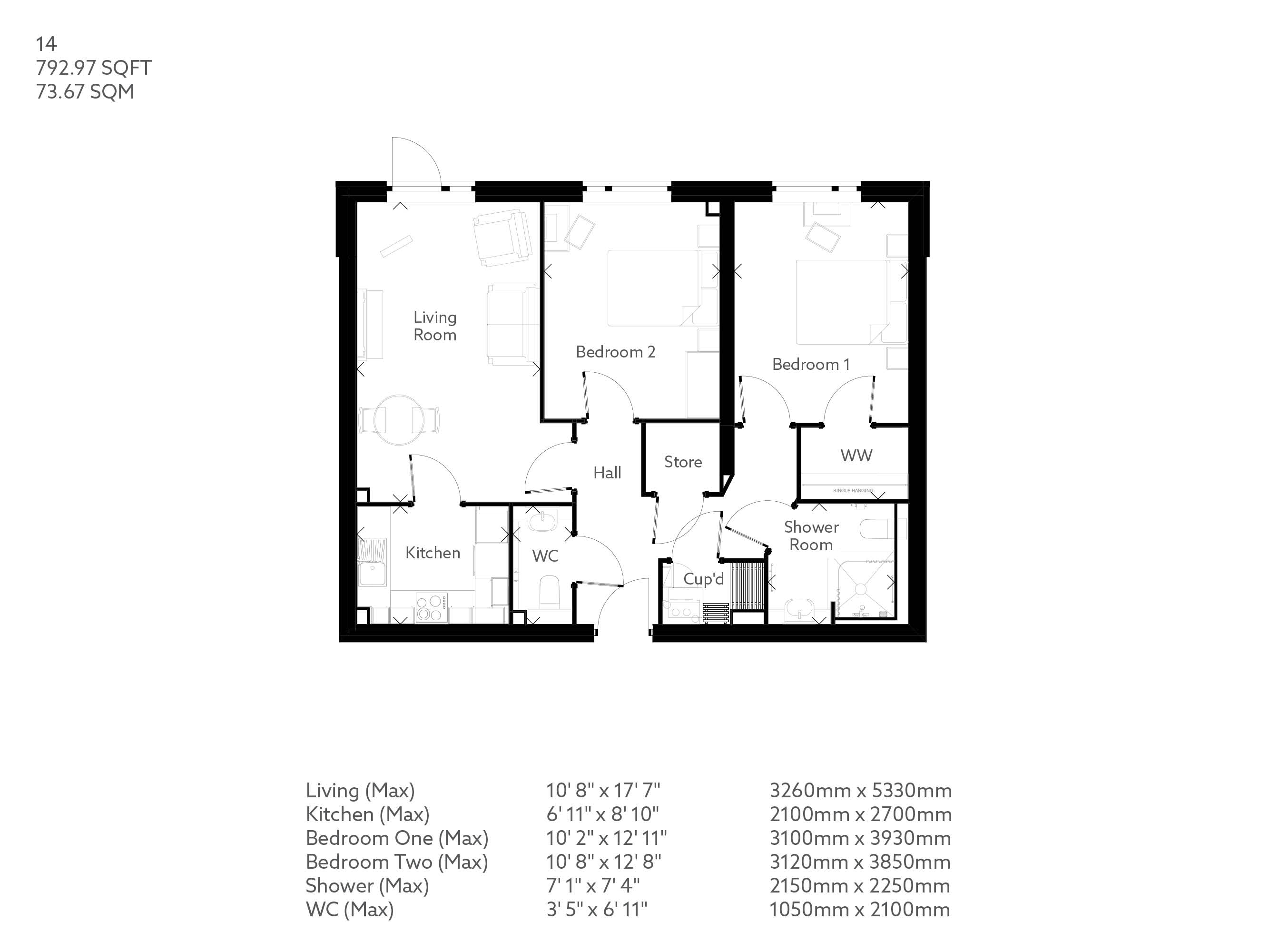 14, Wimborne floorplan