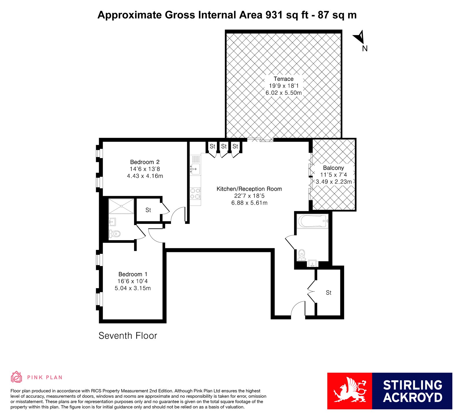 702, Keel Apartments, 31, Greyhound Parade, London floorplan