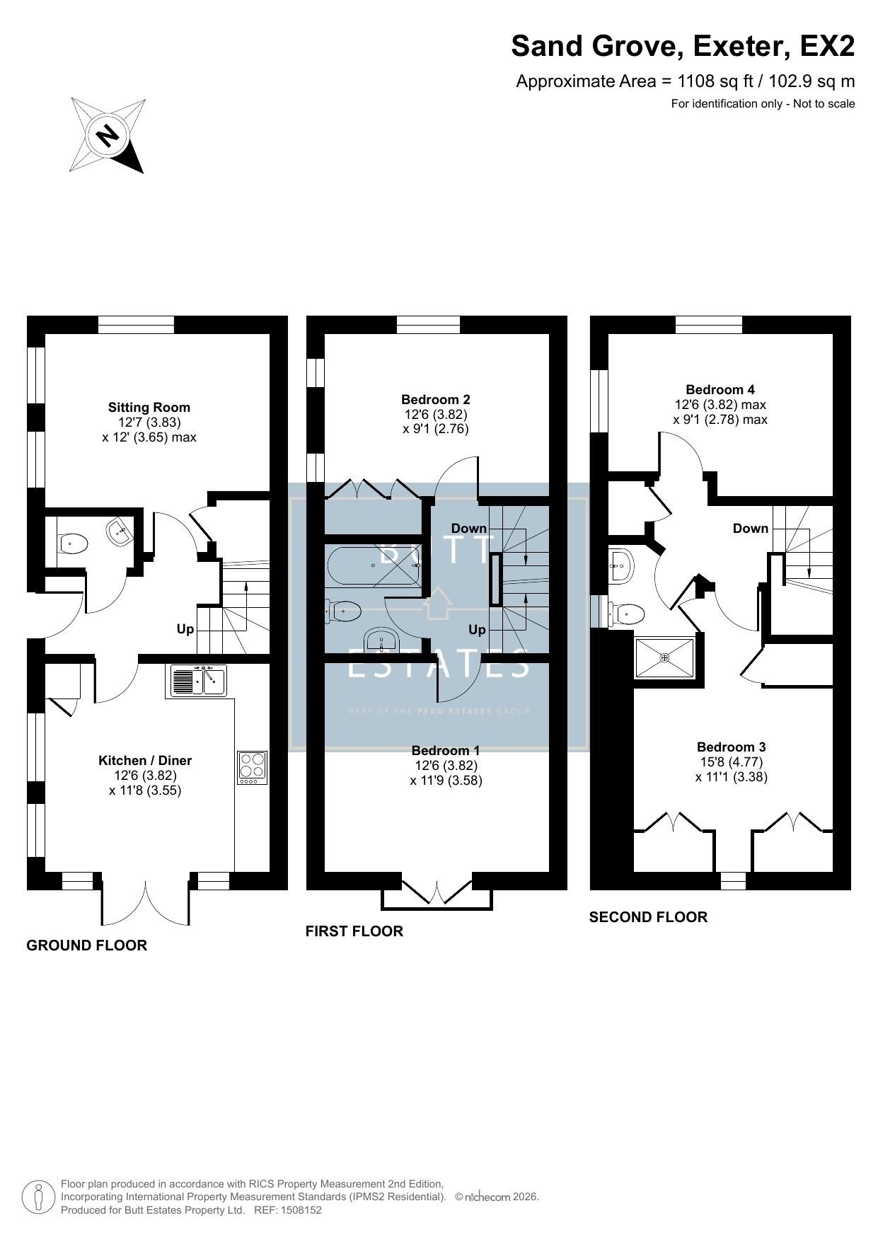 1 Sand Grove, Exeter floorplan