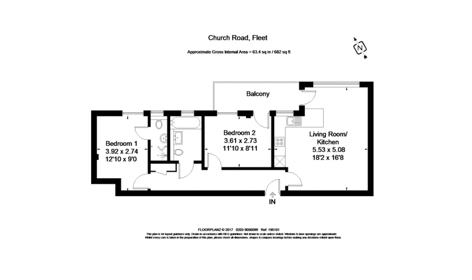 8, Orchard Place, Fleet floorplan