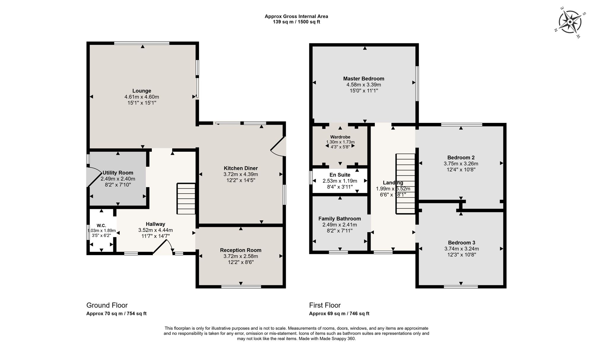 Bumblebees, School Lane, Fressingfield floorplan