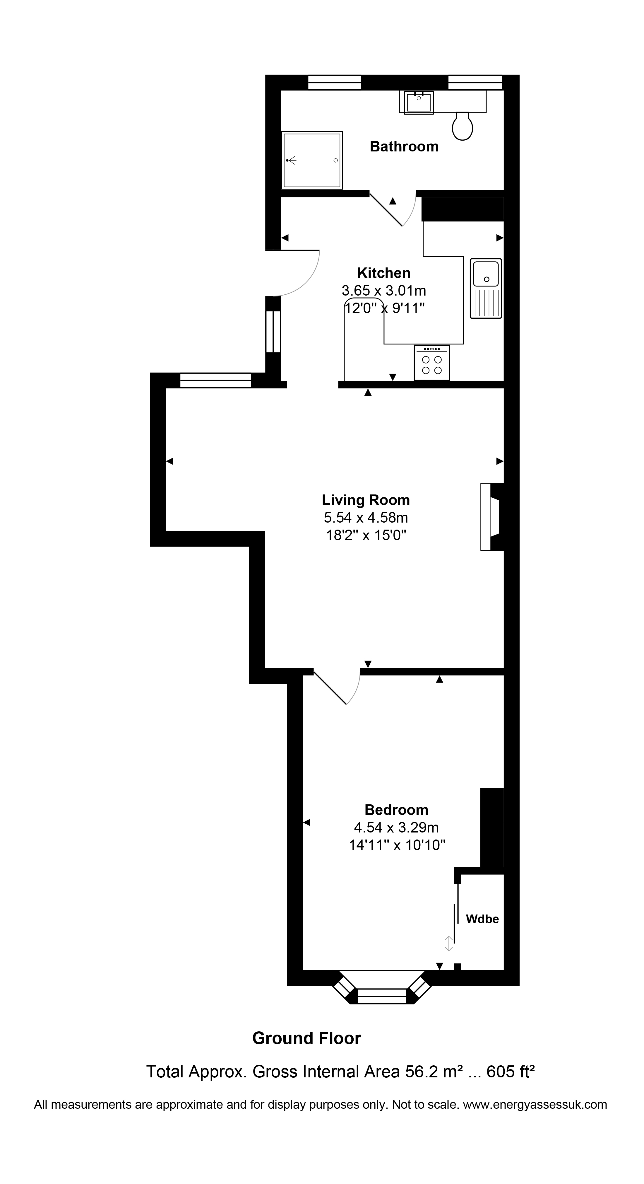 Flat 5, 44, Artillery Road, Guildford floorplan