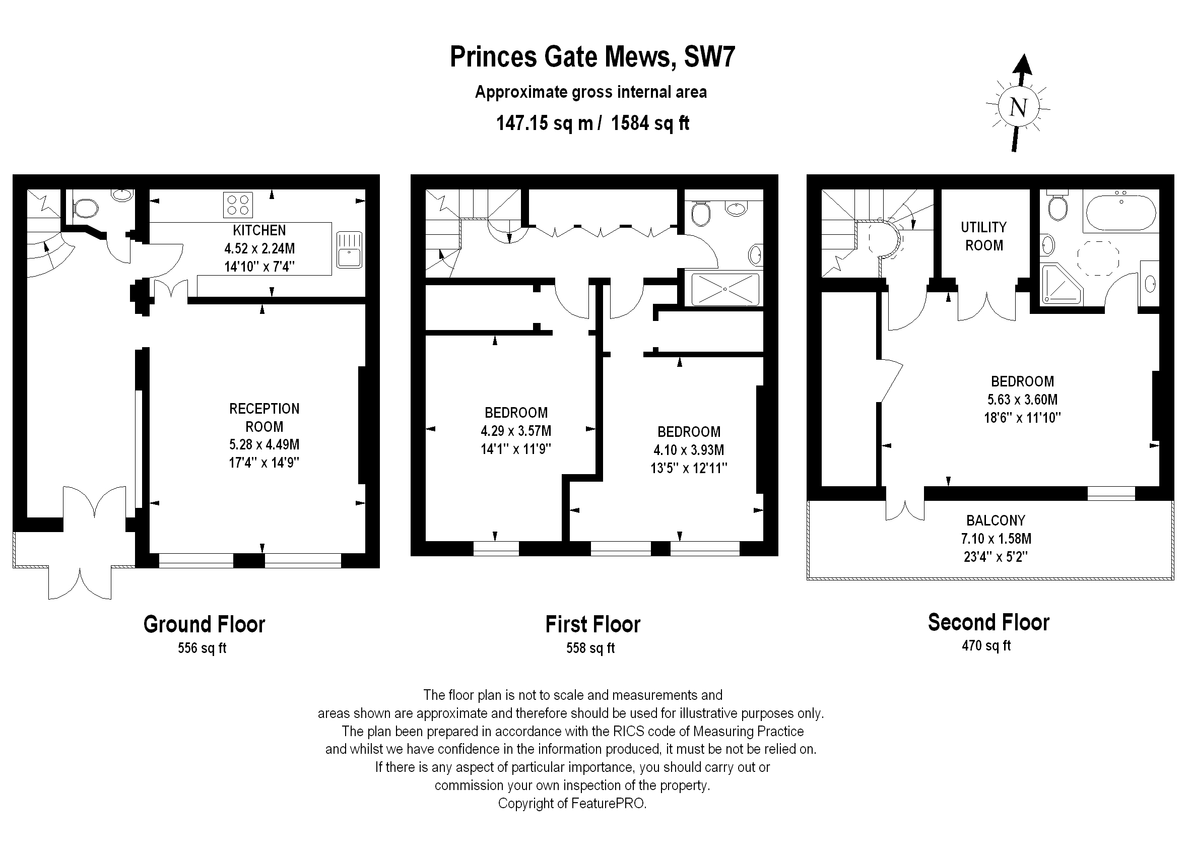 3 Bedrooms Mews house to rent in Prince Gate Mews 35, London SW7