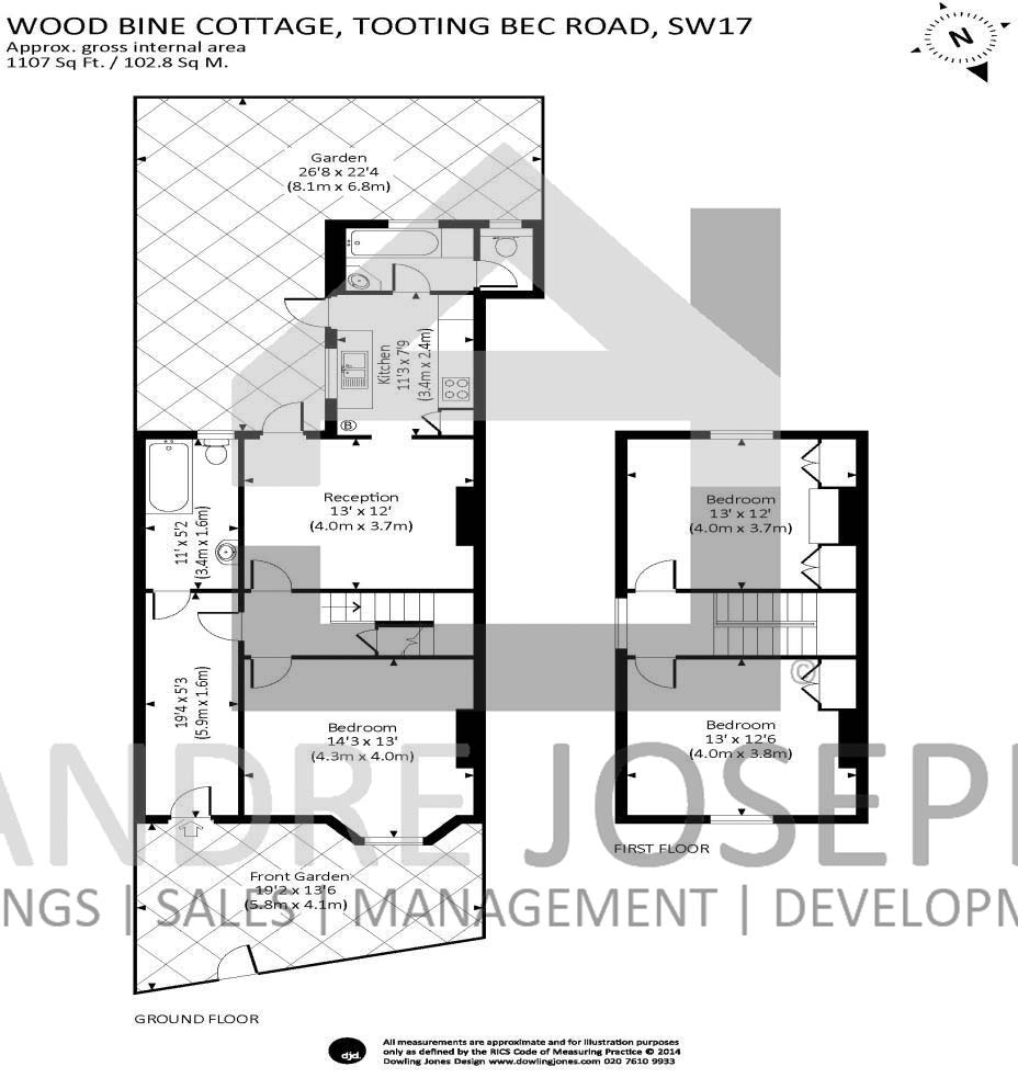 172, Tooting Bec Road, London floorplan