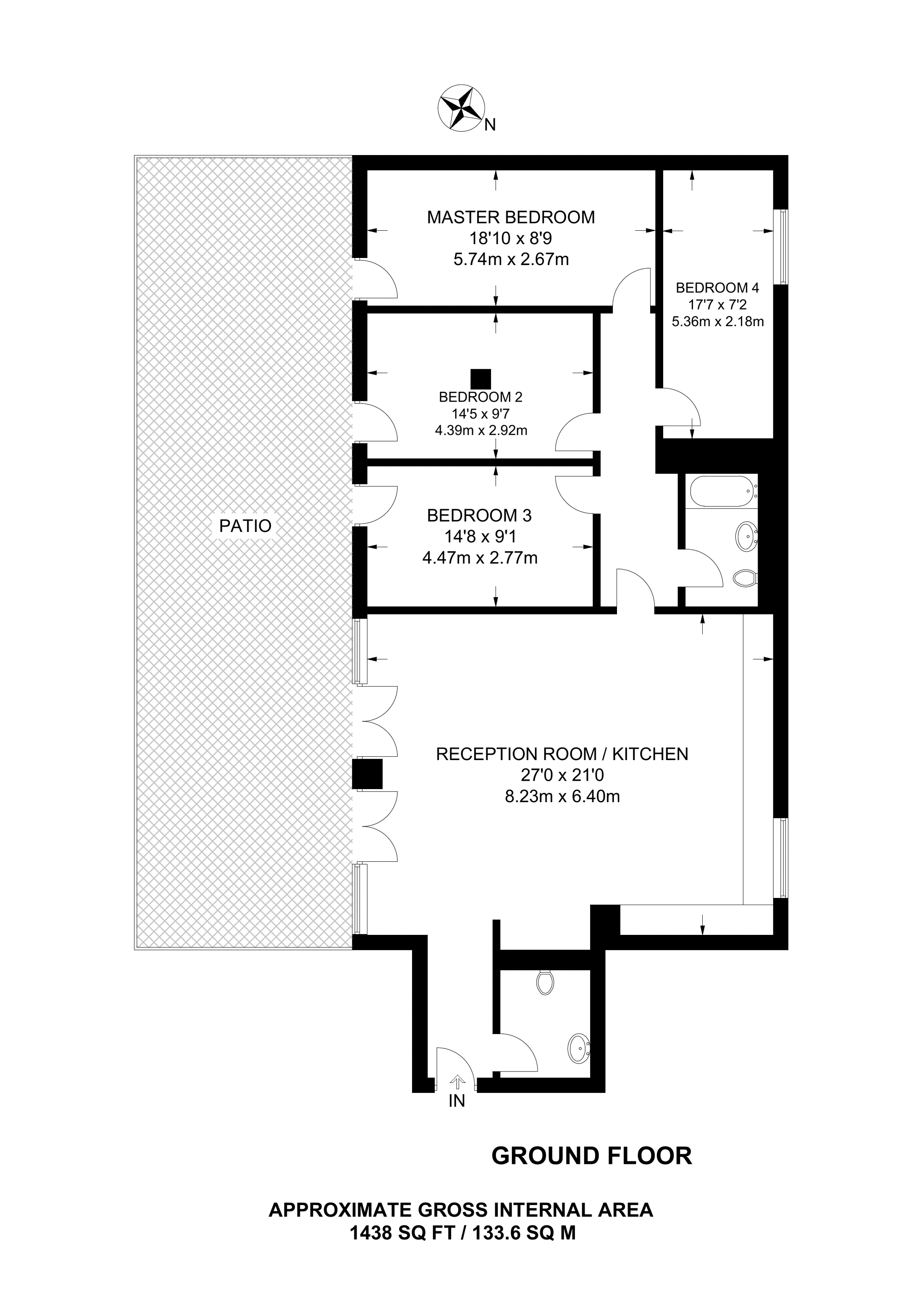 4 Bedrooms Flat to rent in Old Road, Lewisham SE13