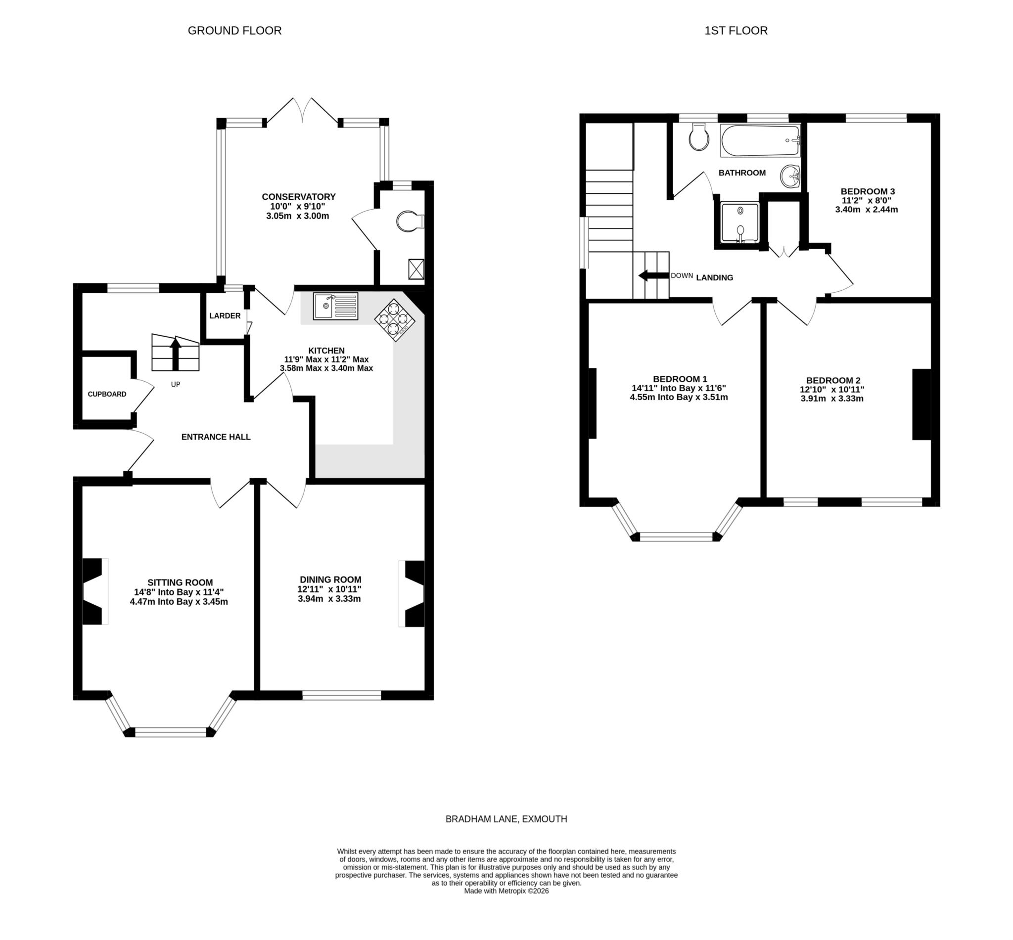 87, Bradham Lane, Exmouth floorplan