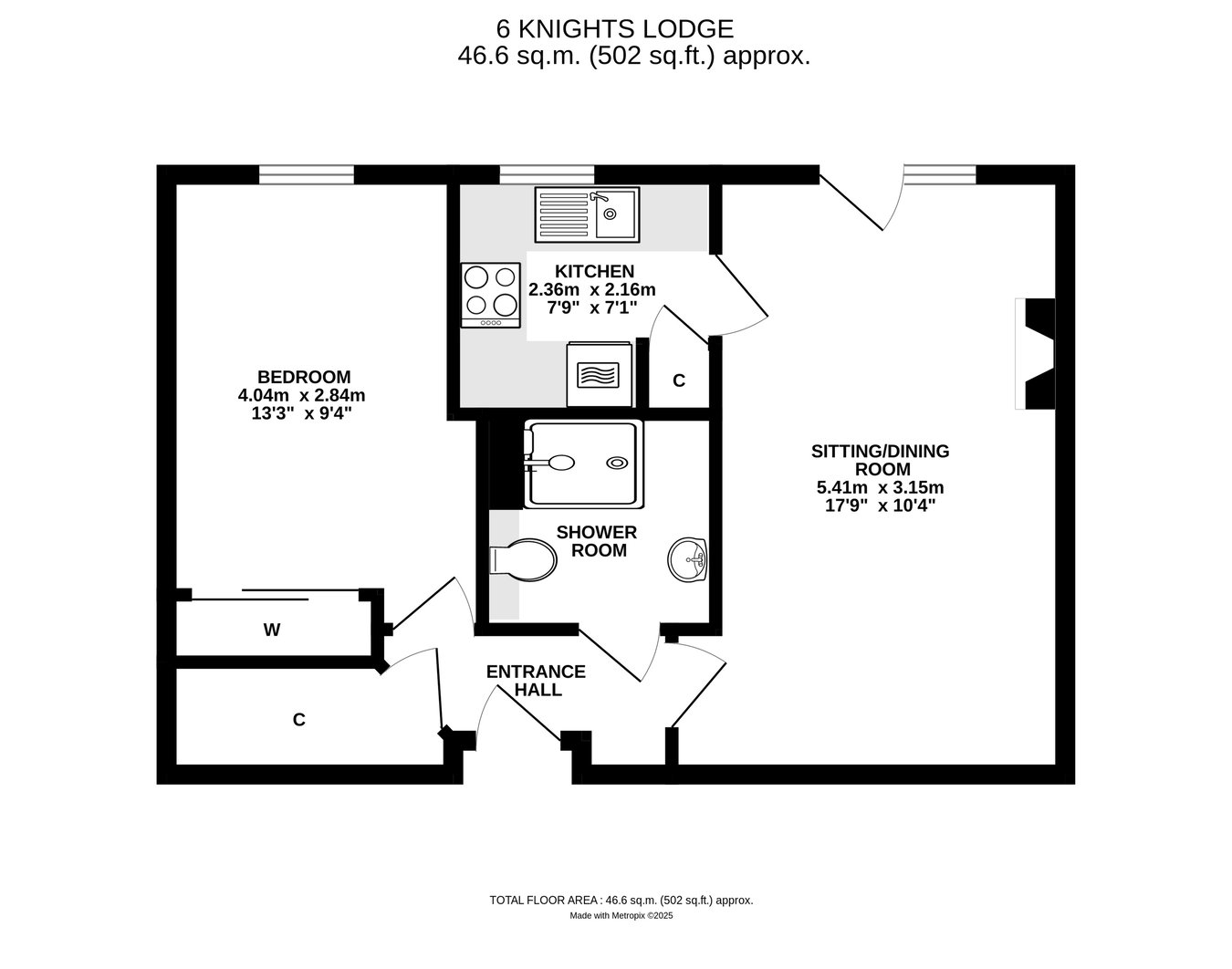 6 Knights Lodge, North Close, Lymington floorplan