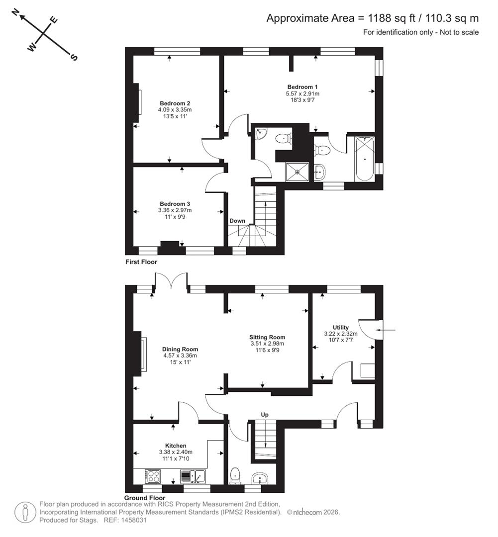 Combe Cottage, Battleton, Dulverton floorplan
