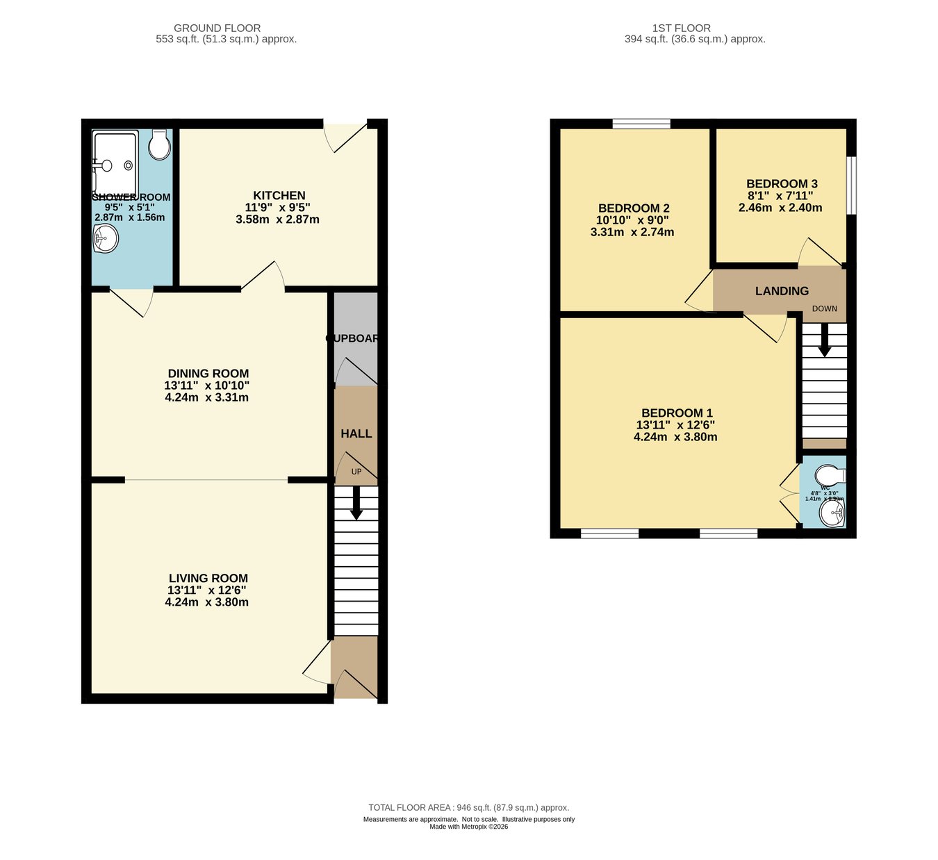 3 Ashbury Cottages, Wimborne floorplan