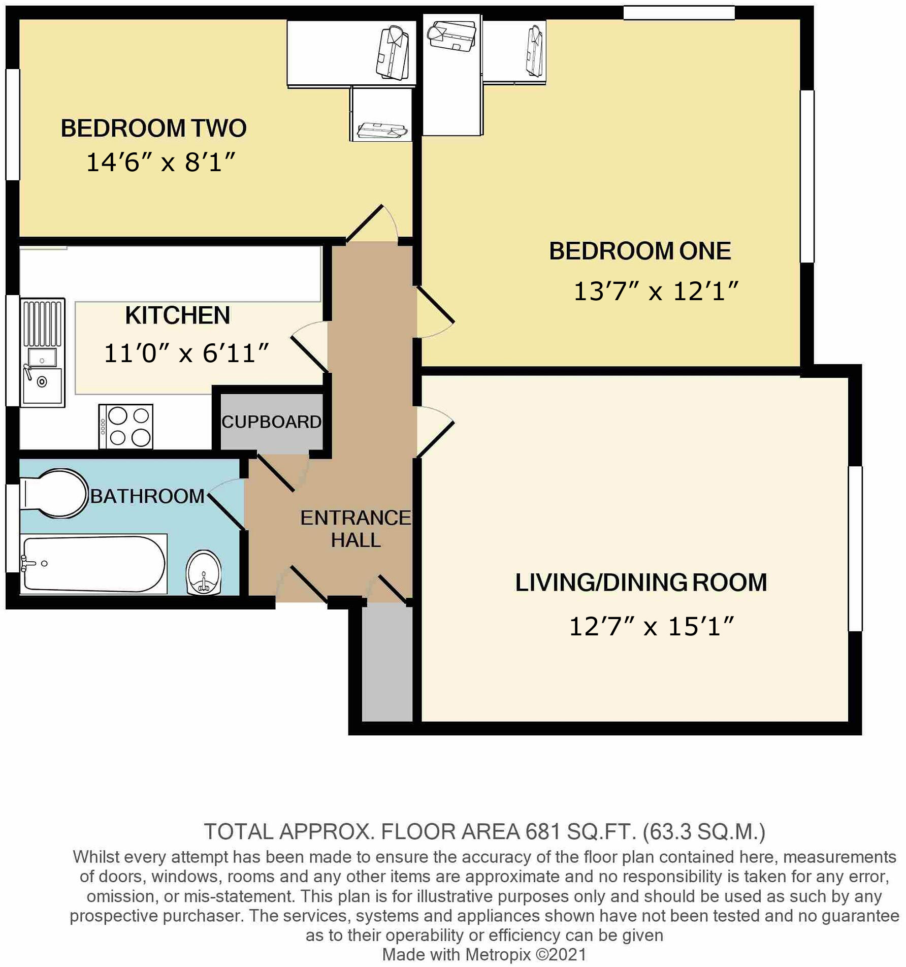 1, Harbour Court, Barton On Sea floorplan