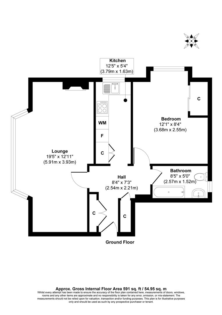 Clifton Crescent, Folkestone CT20, 1 bedroom flat for sale 65365710