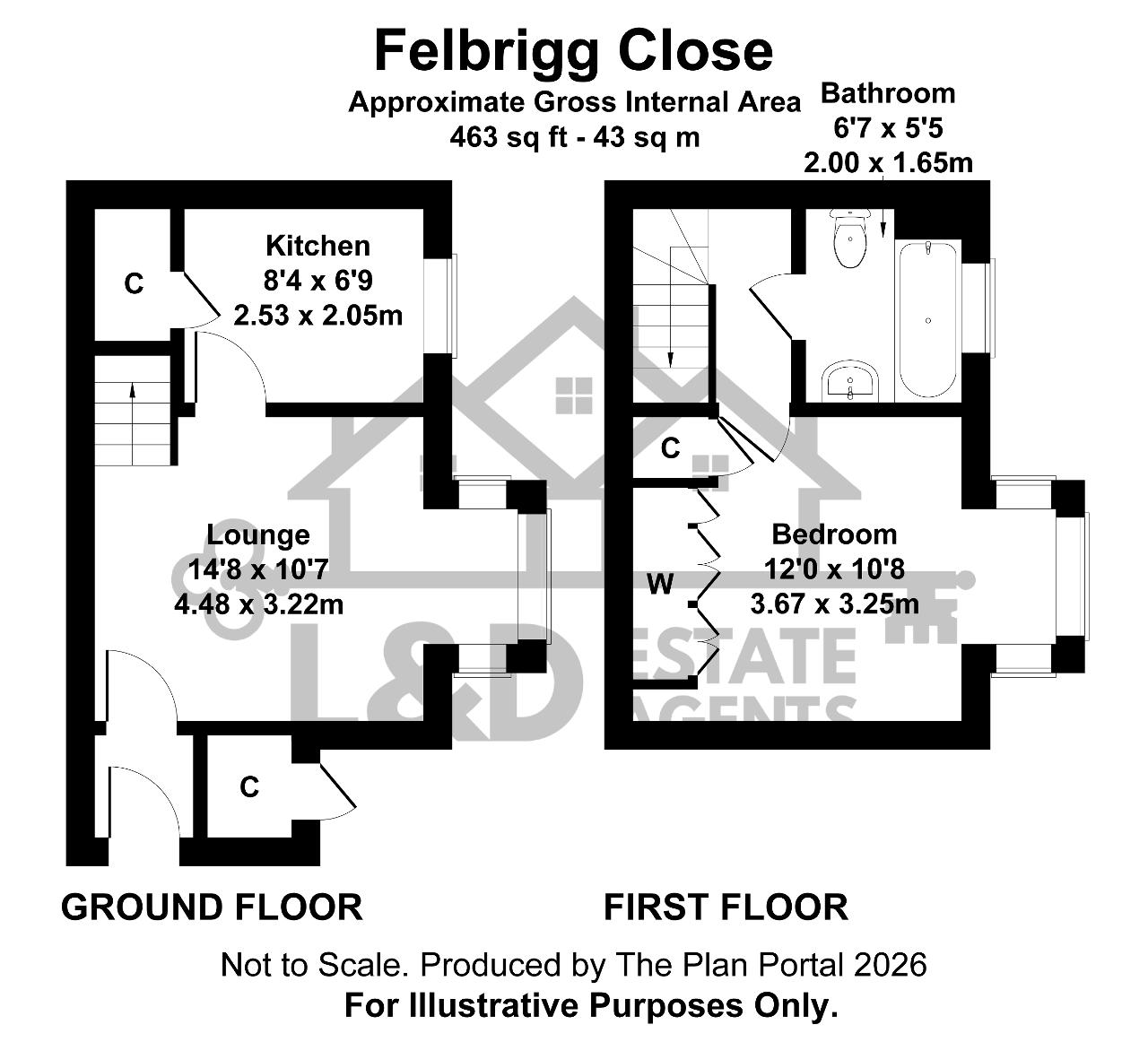 8, Felbrigg Close, Luton floorplan