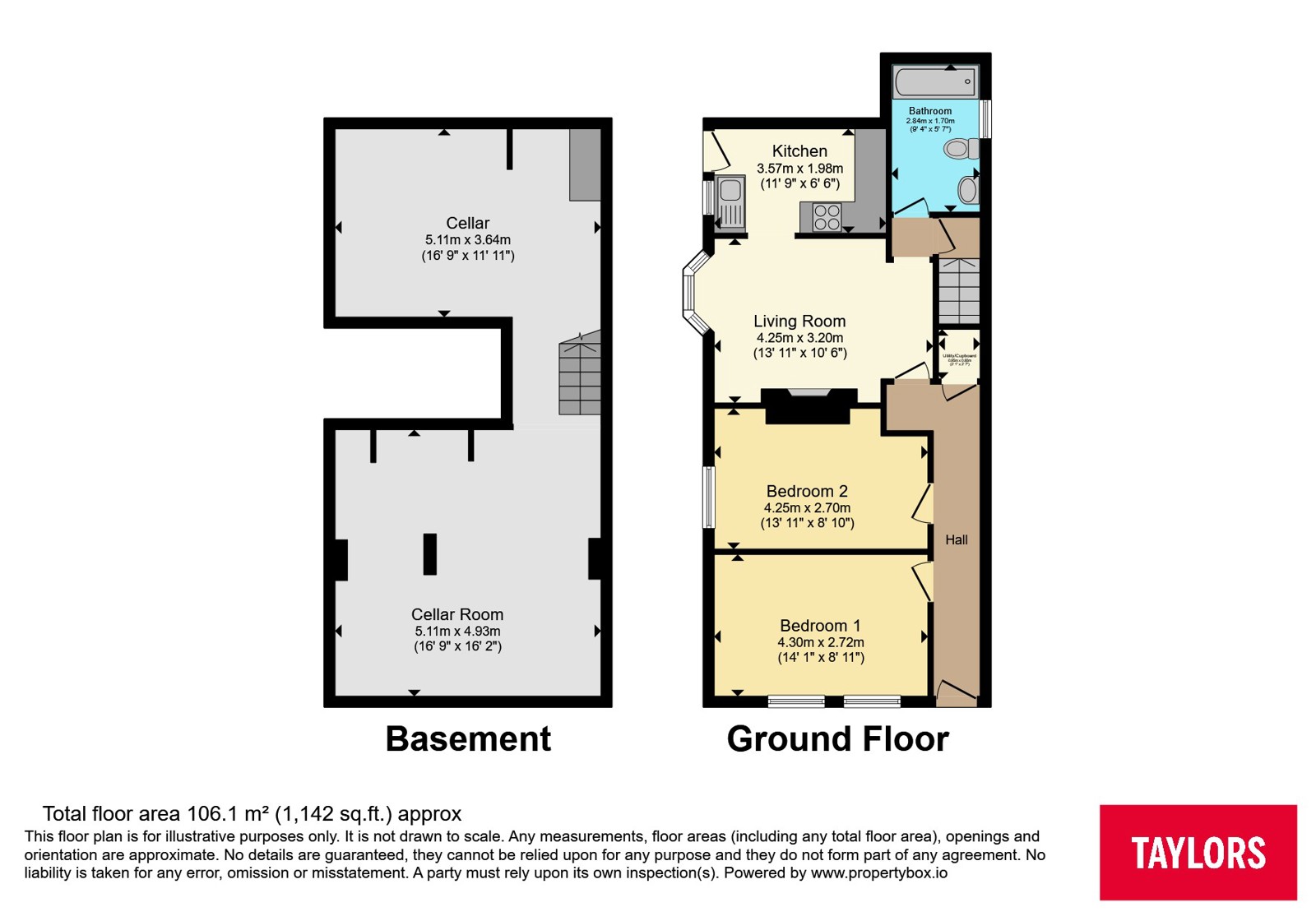 Flat 1, 3, Sun Street, Bedfordshire floorplan