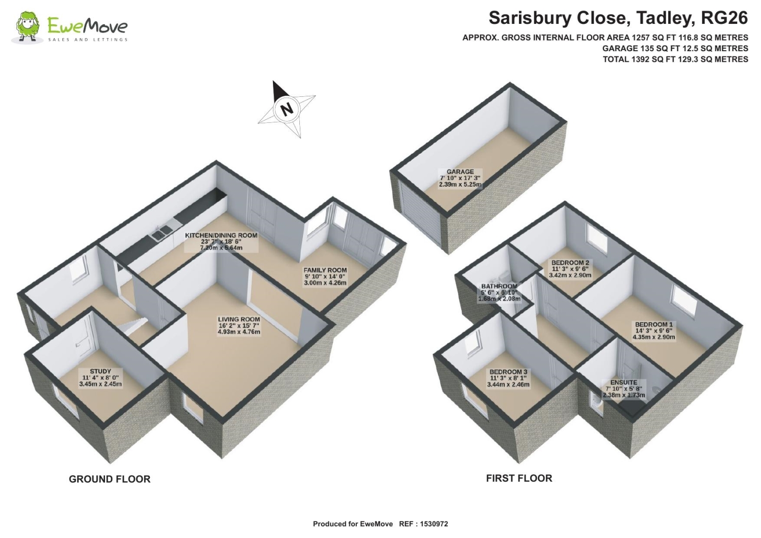 Sarisbury Close, Tadley floorplan