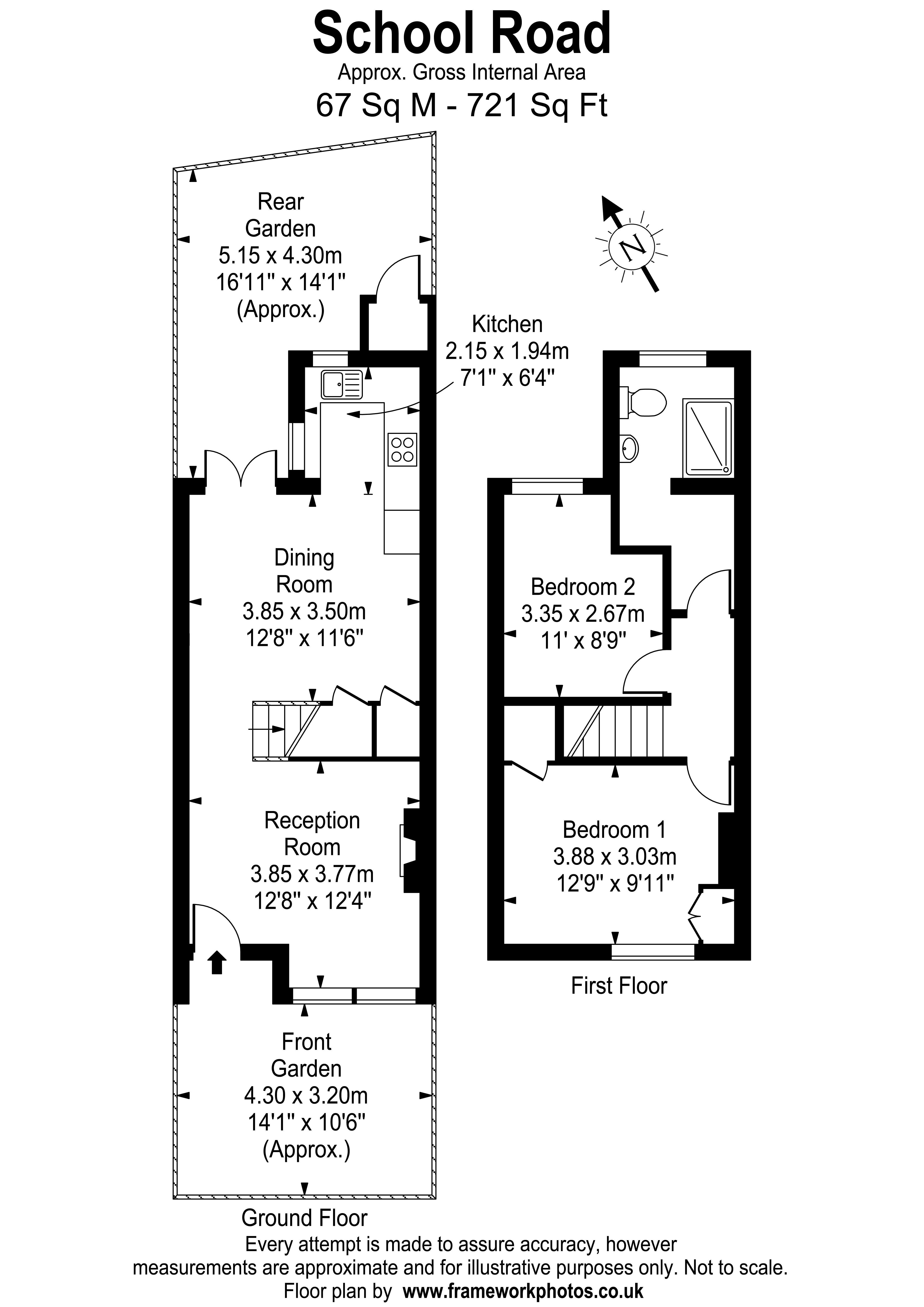 School Road, East Molesey floorplan