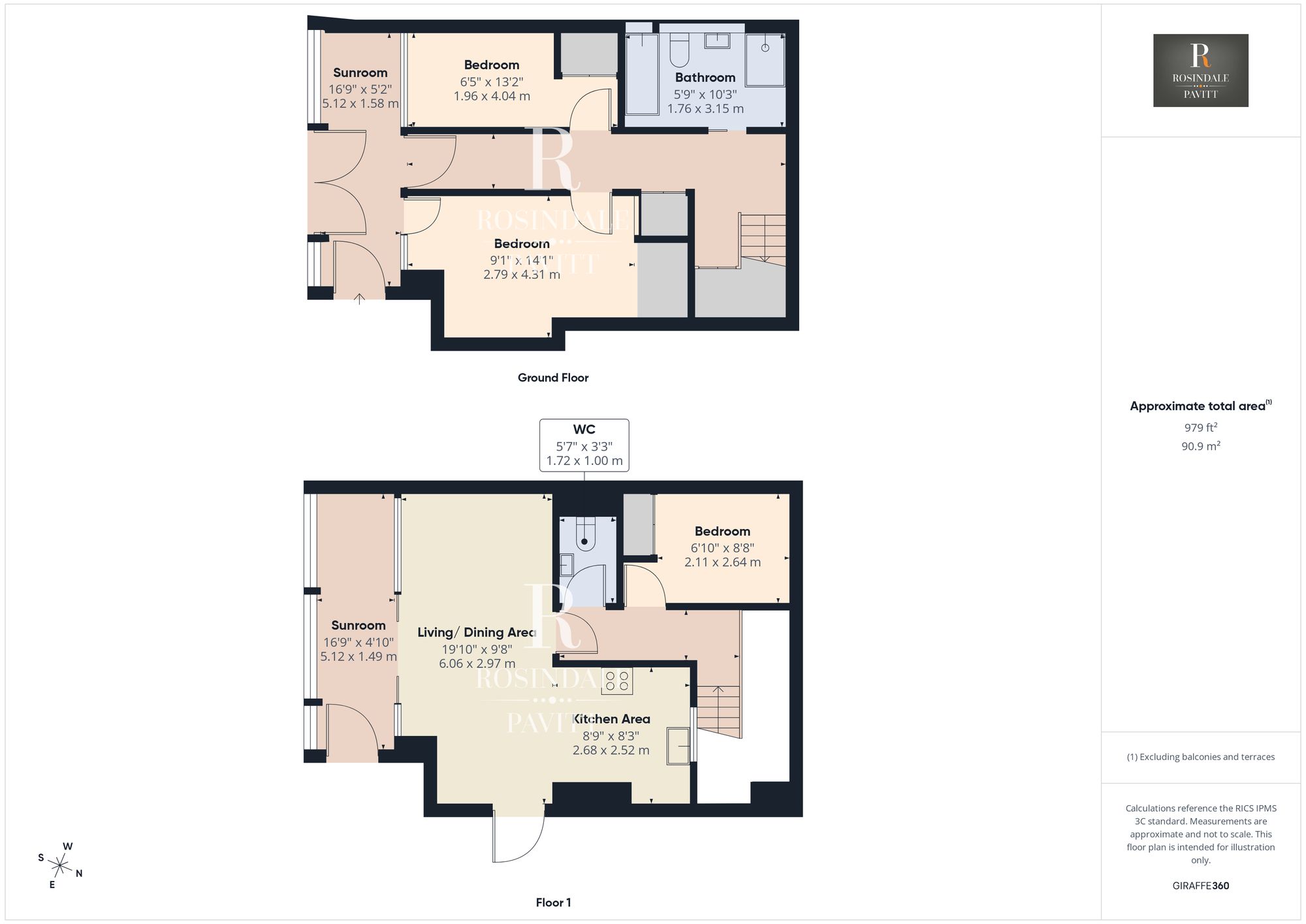 3 Dunster Way, Wallington floorplan