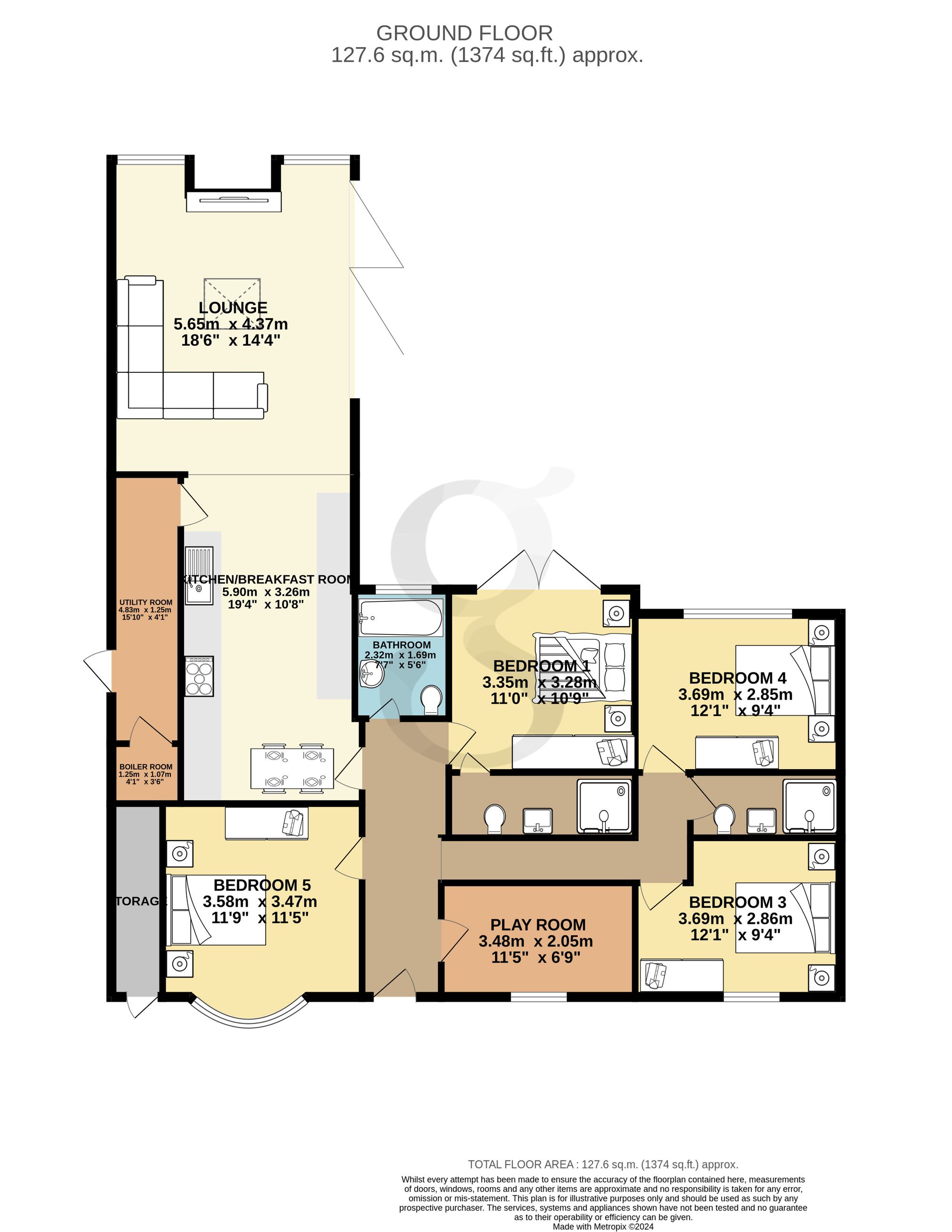Rosedene La Grande Route De St. Martin, Jersey floorplan