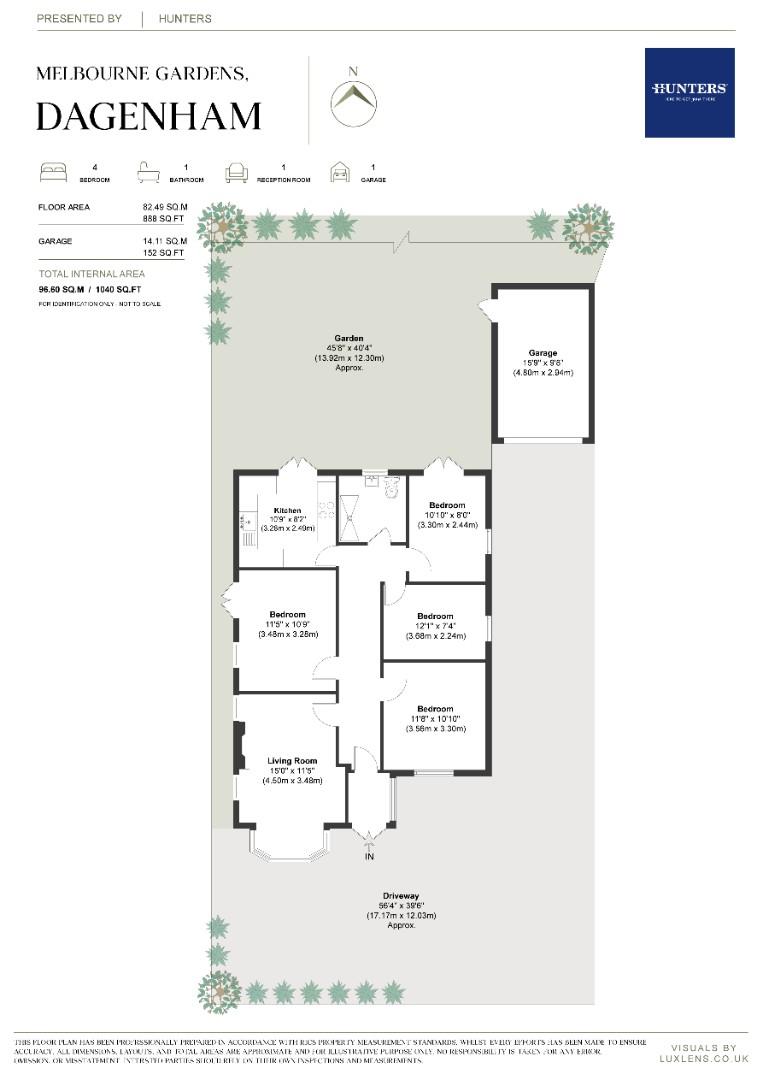 35, Melbourne Gardens, Romford floorplan