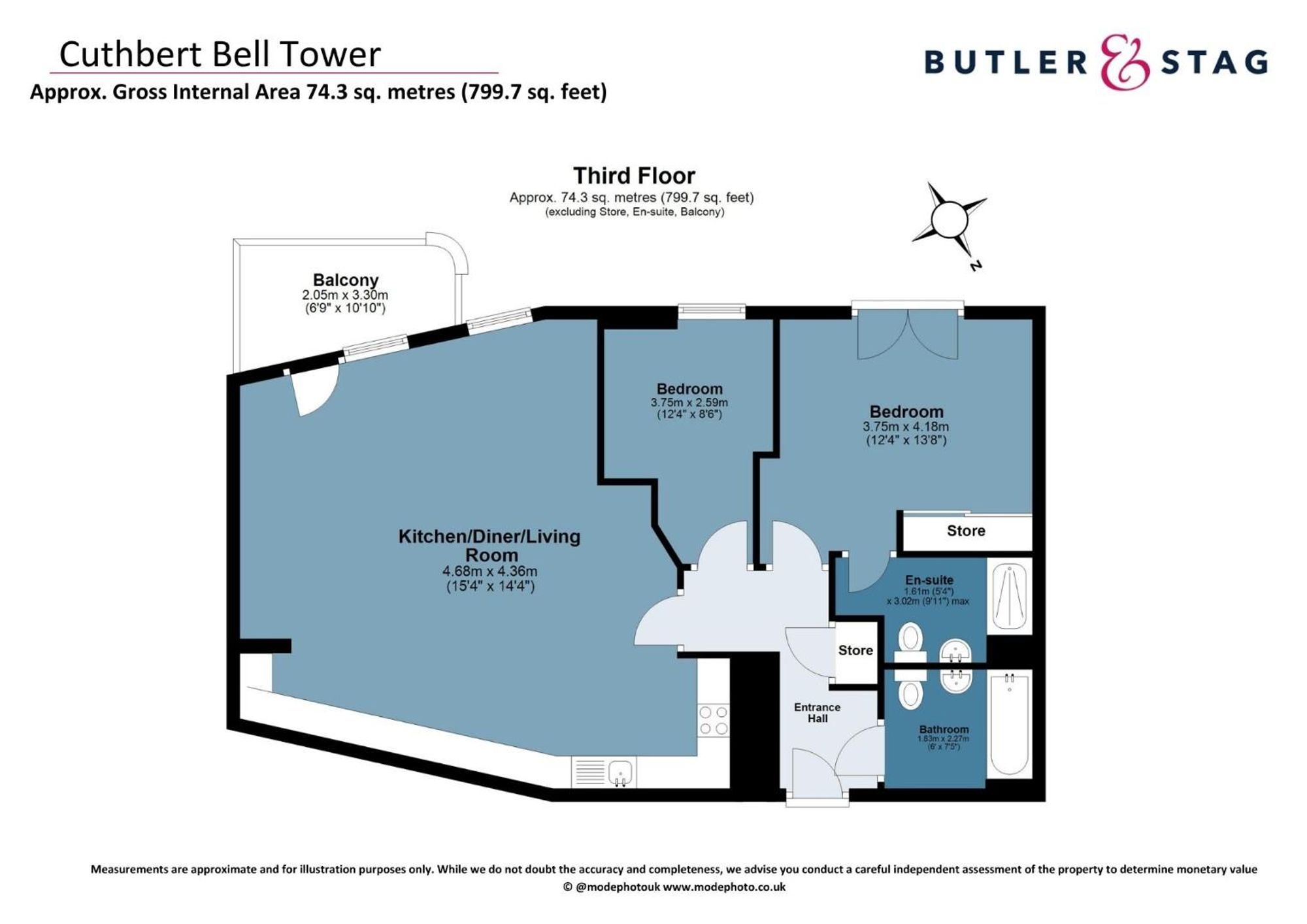 Flat 14, Cuthbert Bell Tower, London floorplan