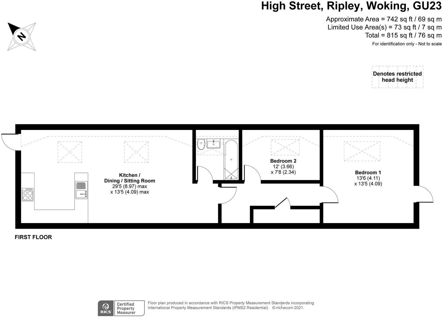 Flat 3 Newark House, High Street, Ripley floorplan