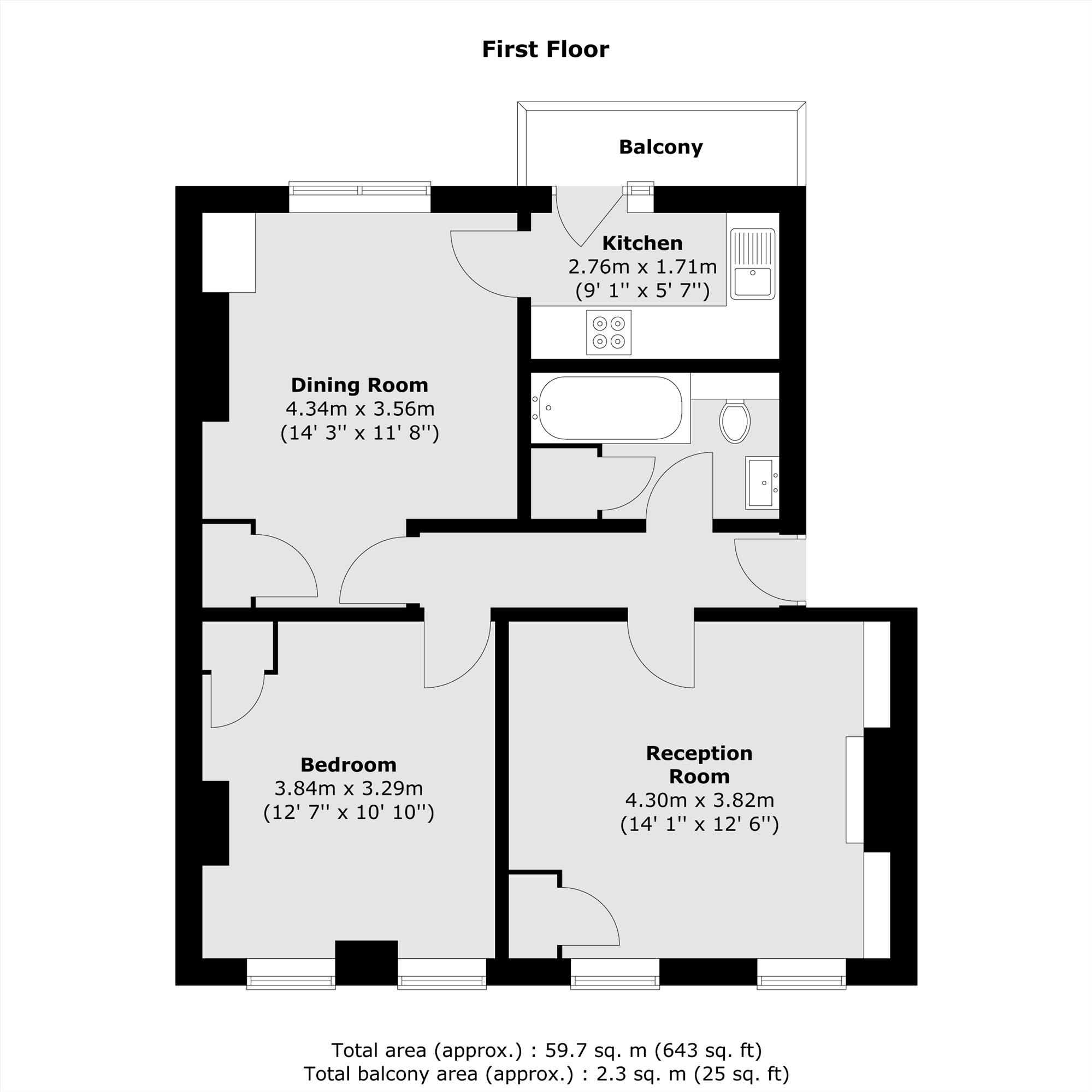 Flat 53, Sumner Buildings, Sumner Street, London floorplan