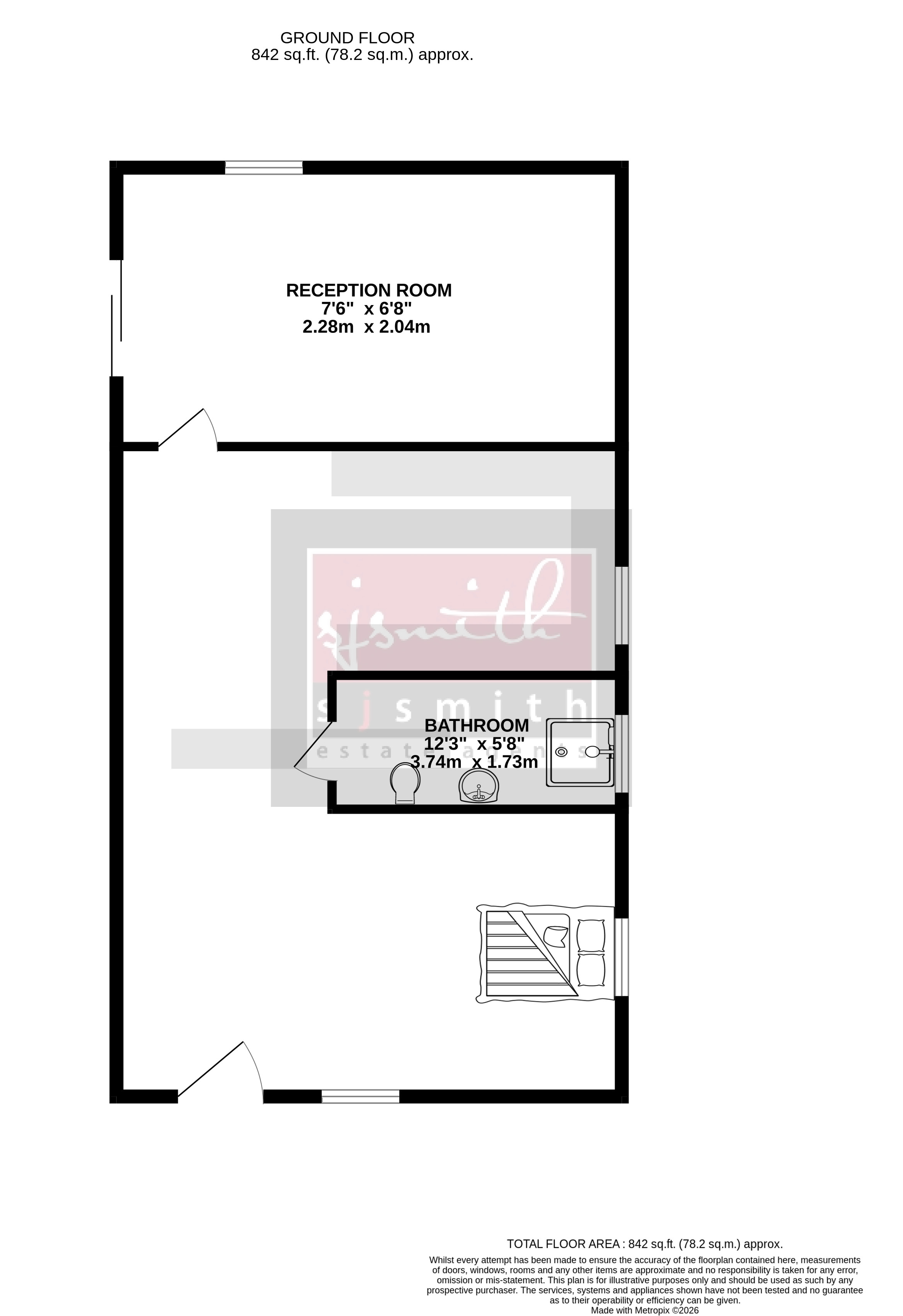 Flat 1, 2A, Gloucester Road, Feltham floorplan