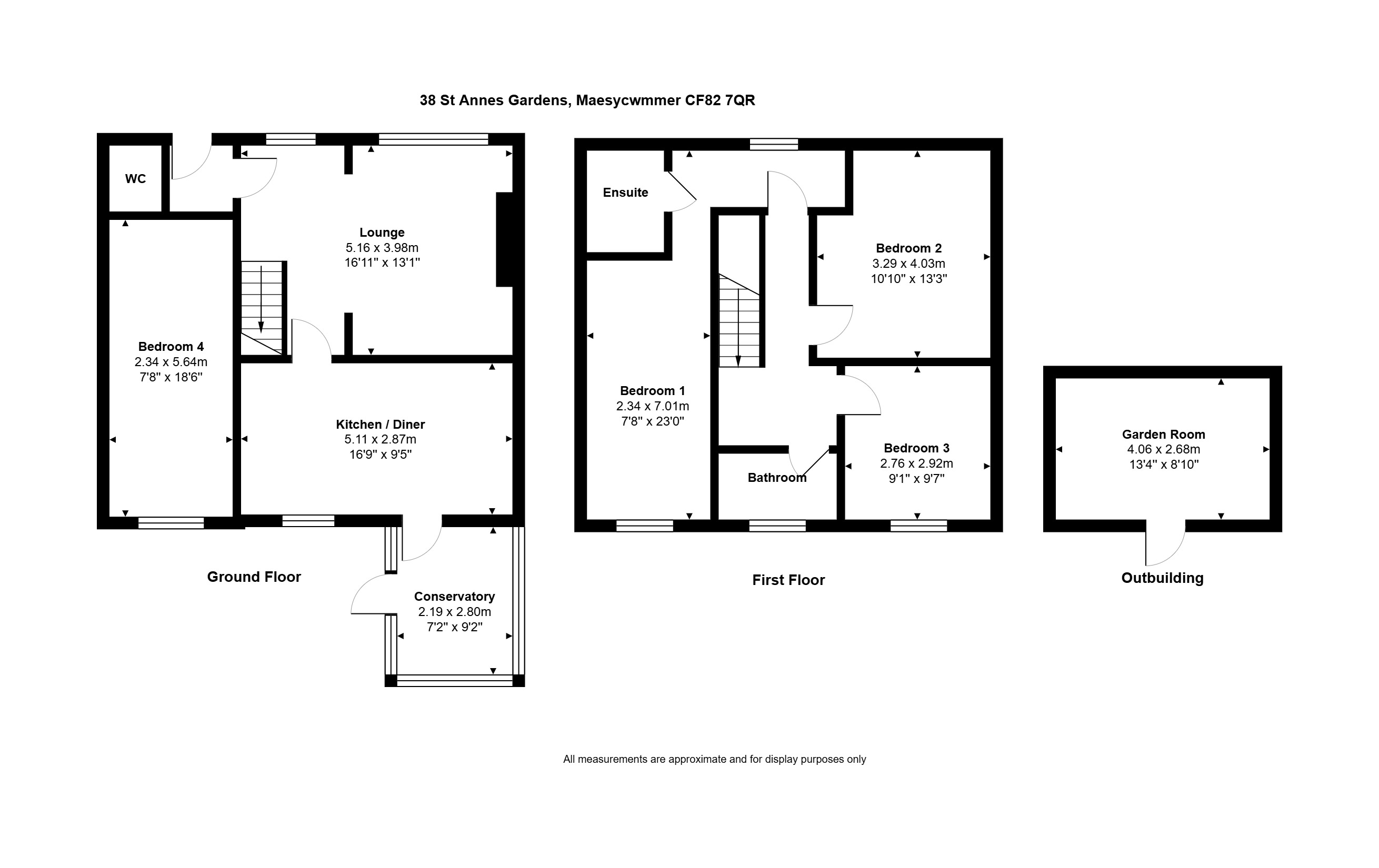 38, St. Annes Gardens, Maesycwmmer floorplan