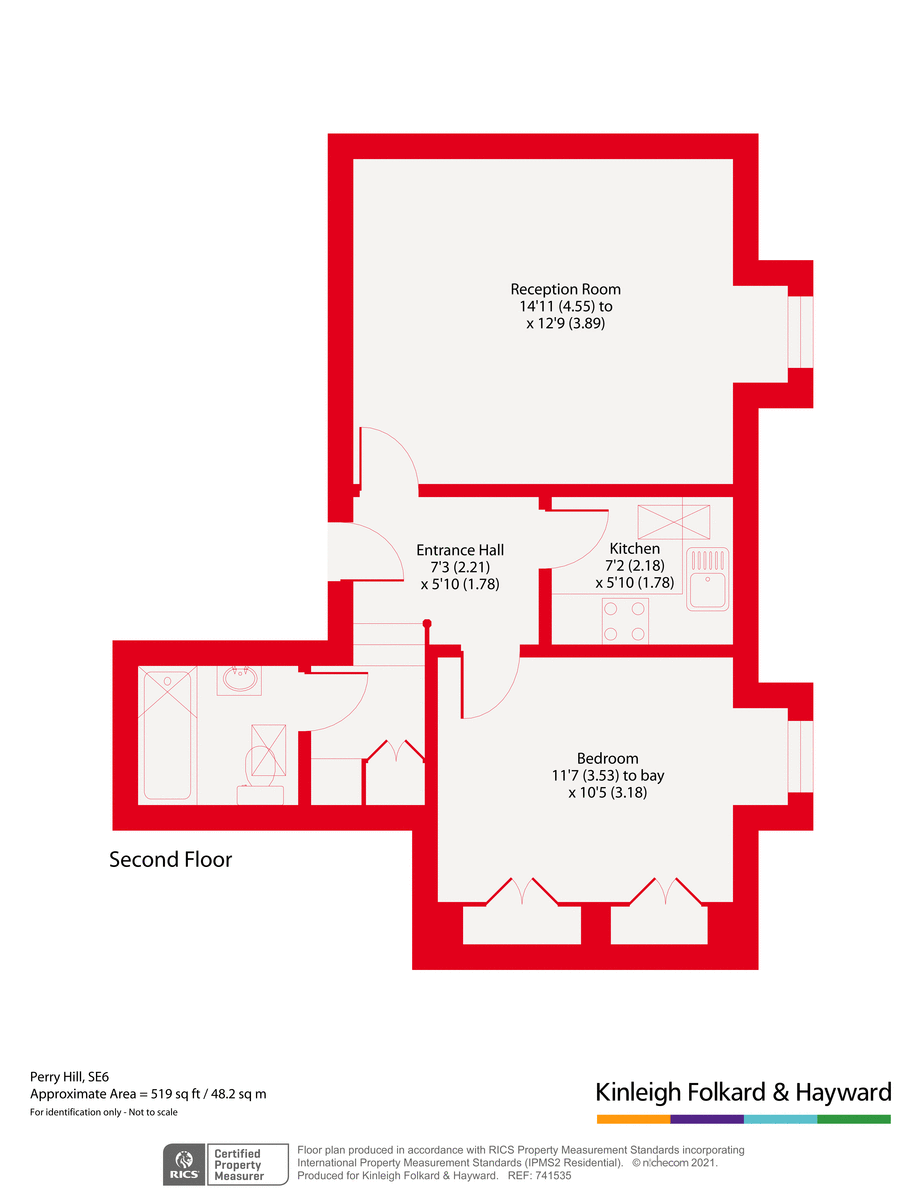 Flat 6 Shaftesbury House, 16a, Perry Hill, London floorplan