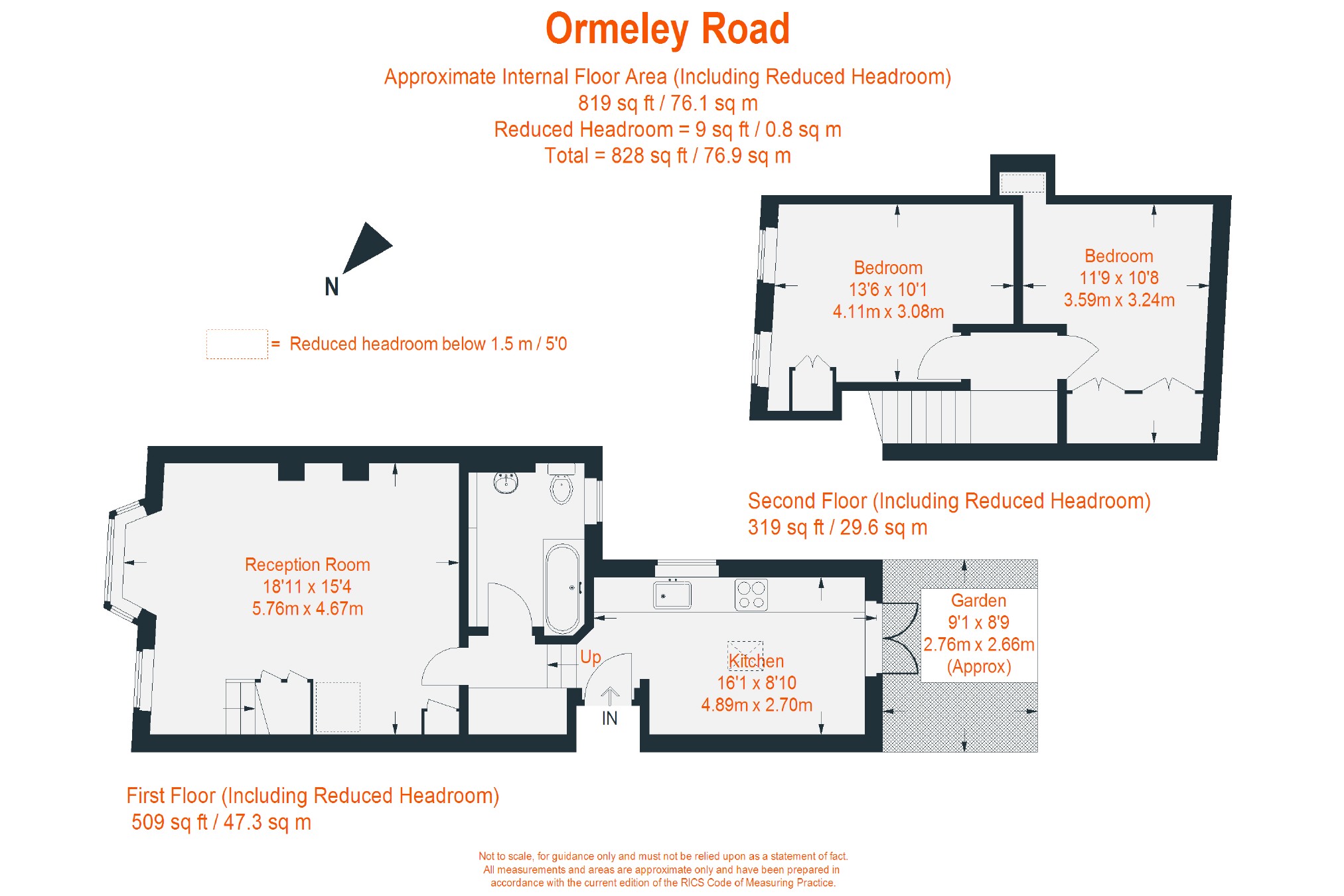 Flat B, 59, Ormeley Road, London floorplan