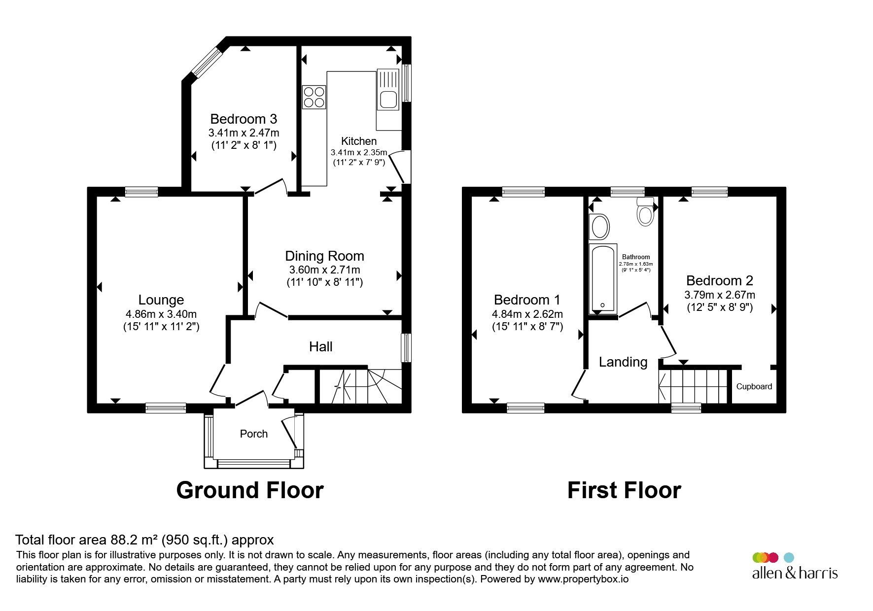 176, Wren Road, Greenock floorplan