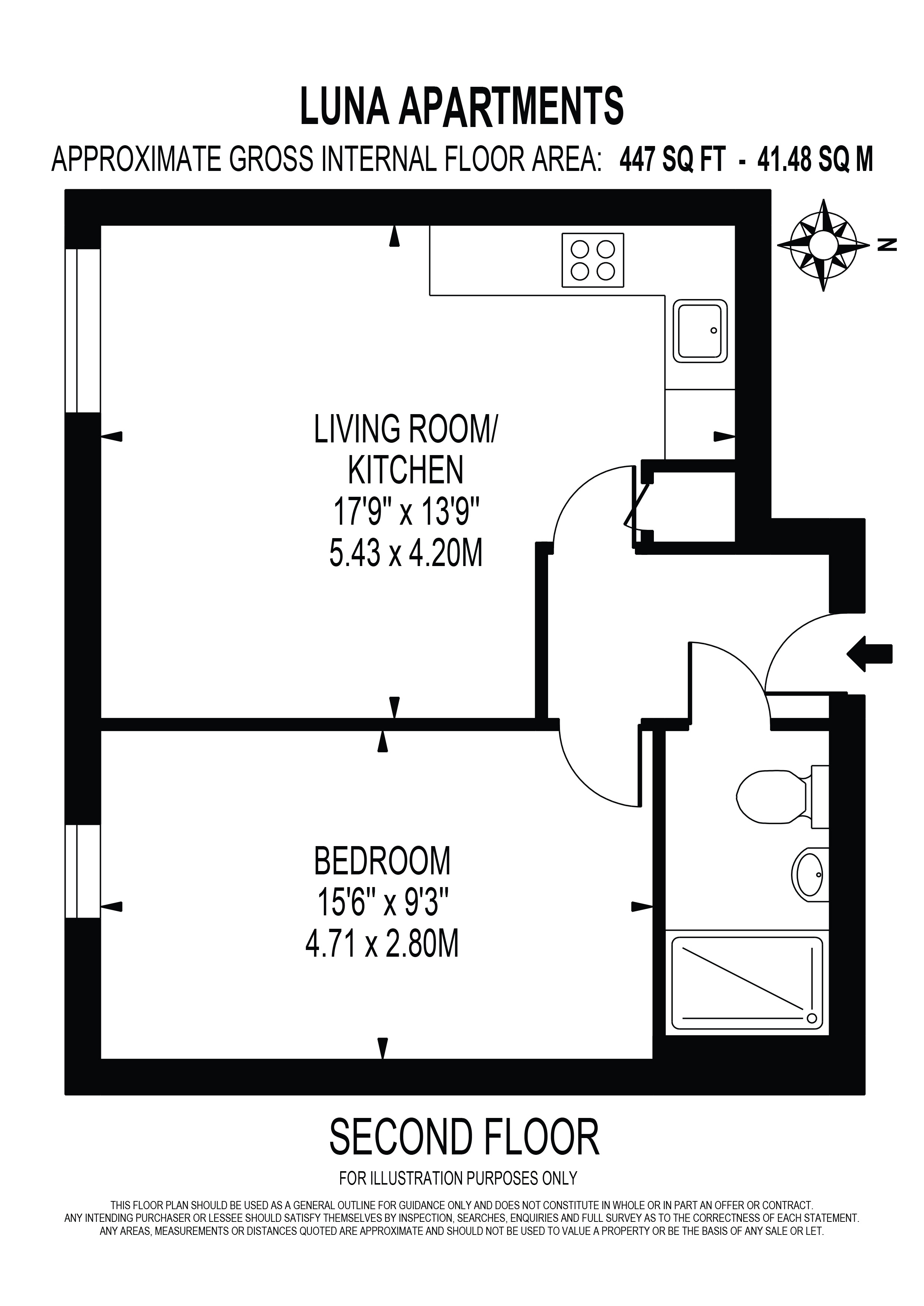 Flat 36 Luna Apartments 272, Field End Road, London floorplan