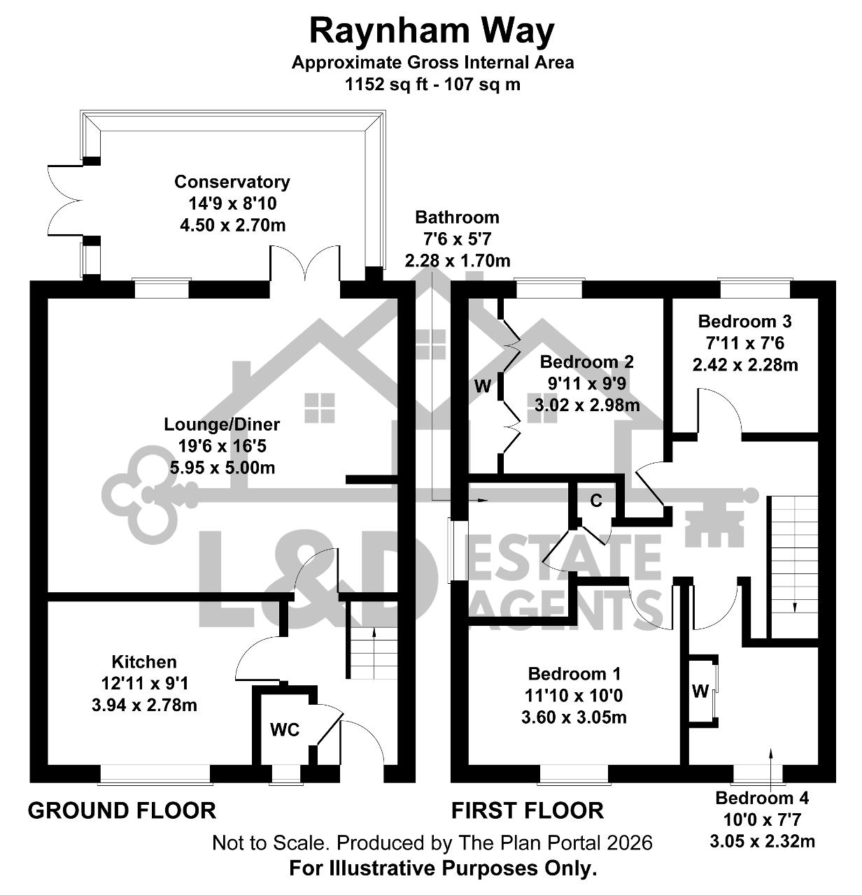 22, Raynham Way, Luton floorplan