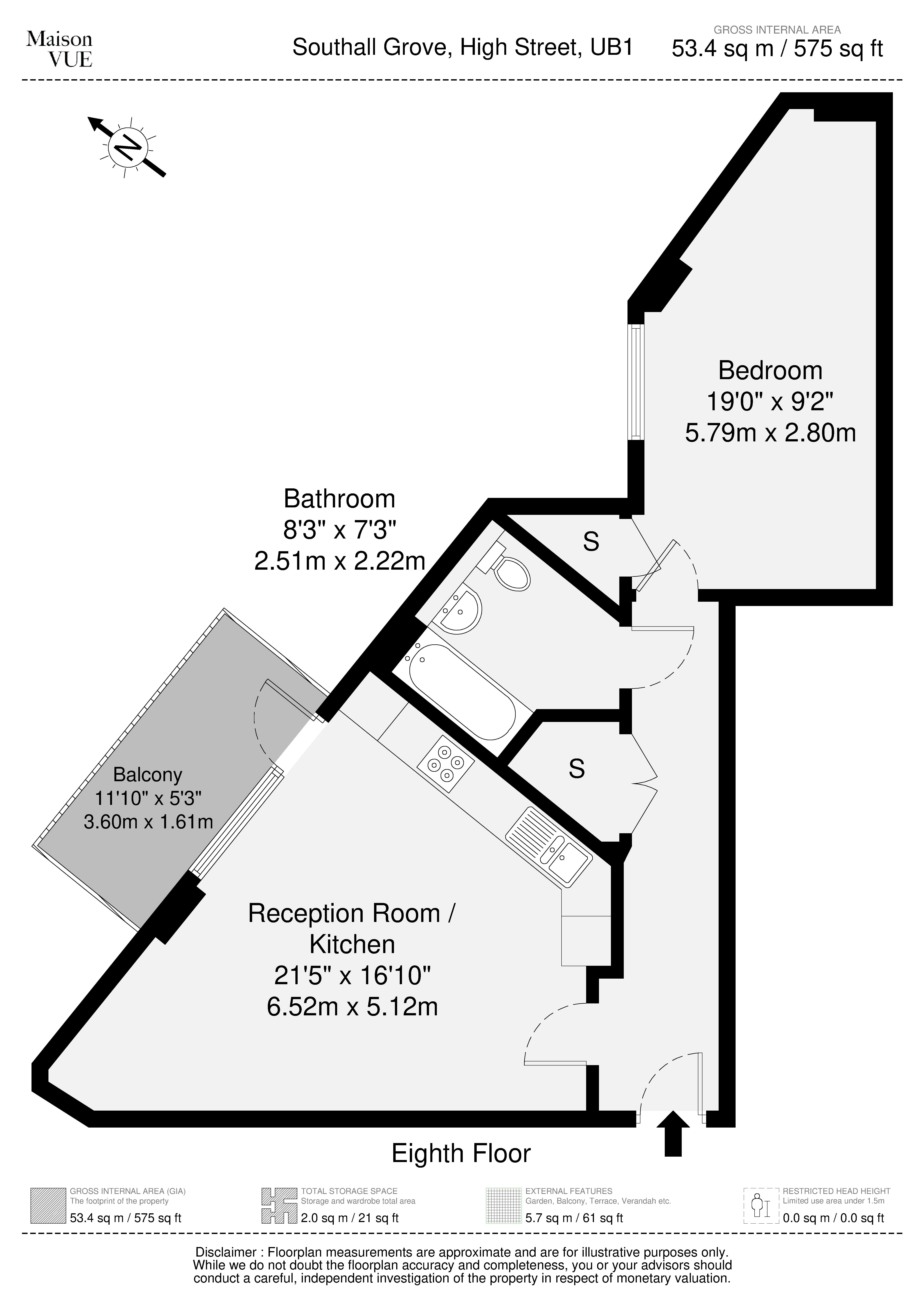 Flat 40/Plot 136, High Street, Southall floorplan