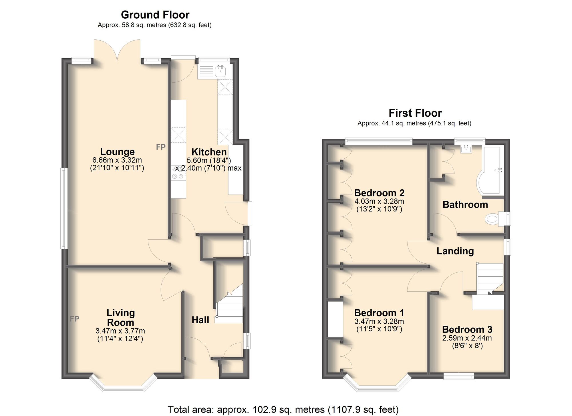 11 Southfield Avenue, Chesterfield floorplan