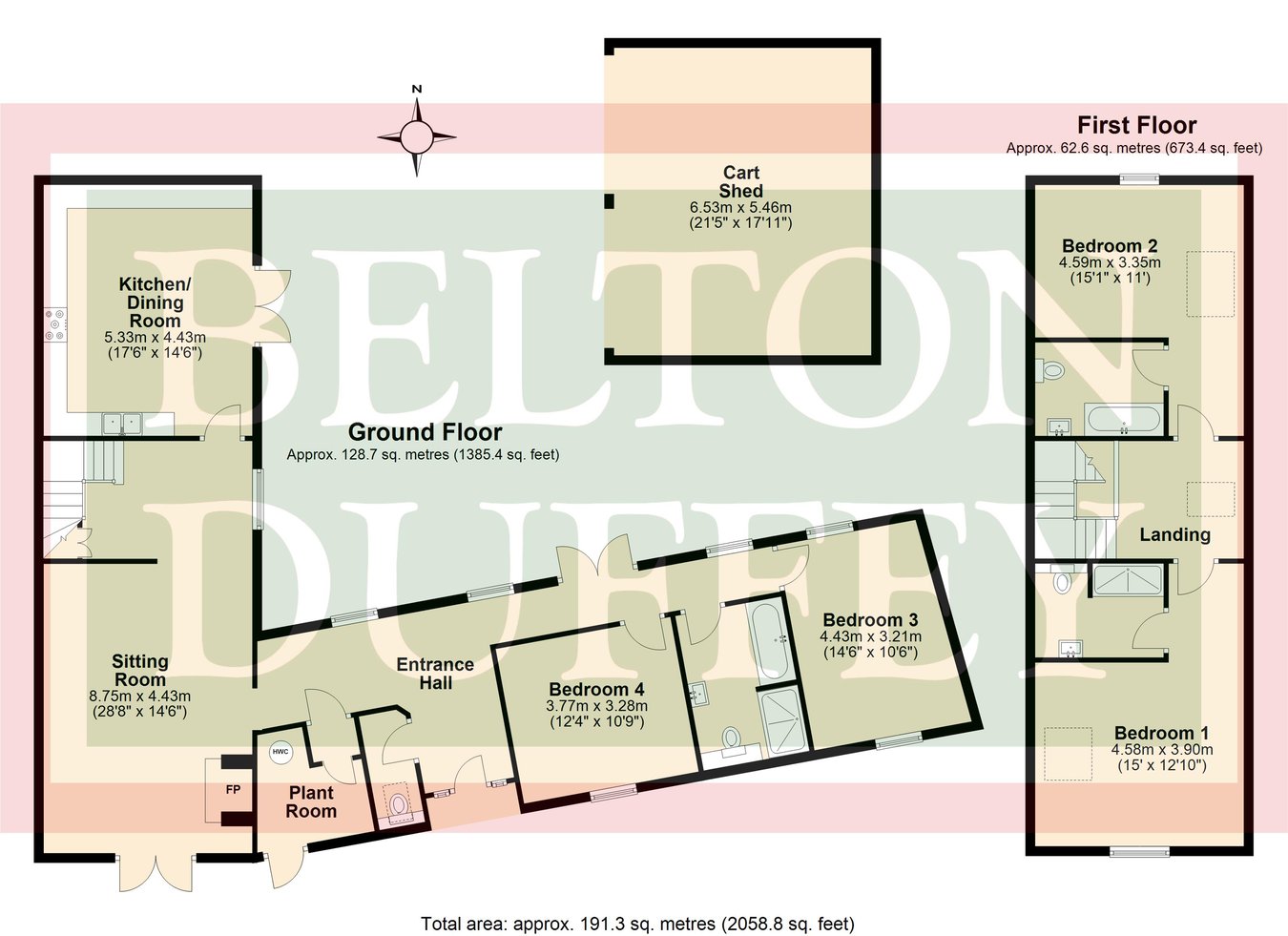 The Courtyard Barn, Green Farm Barns, Hindolveston Road, Melton Constable floorplan