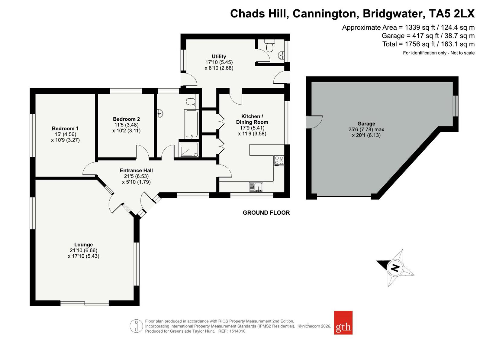 Silver Birches,, Chads Hill, Bridgwater floorplan