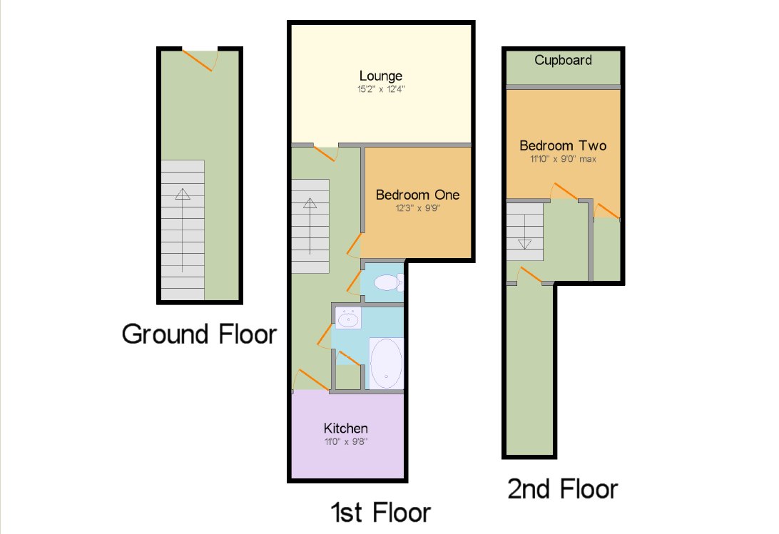 2 Bedrooms Flat to rent in Northcourt Road, Worthing BN14