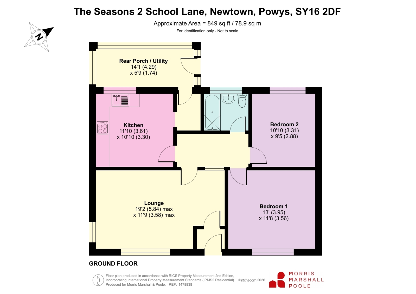 The Seasons, 2, School Lane, Powys floorplan