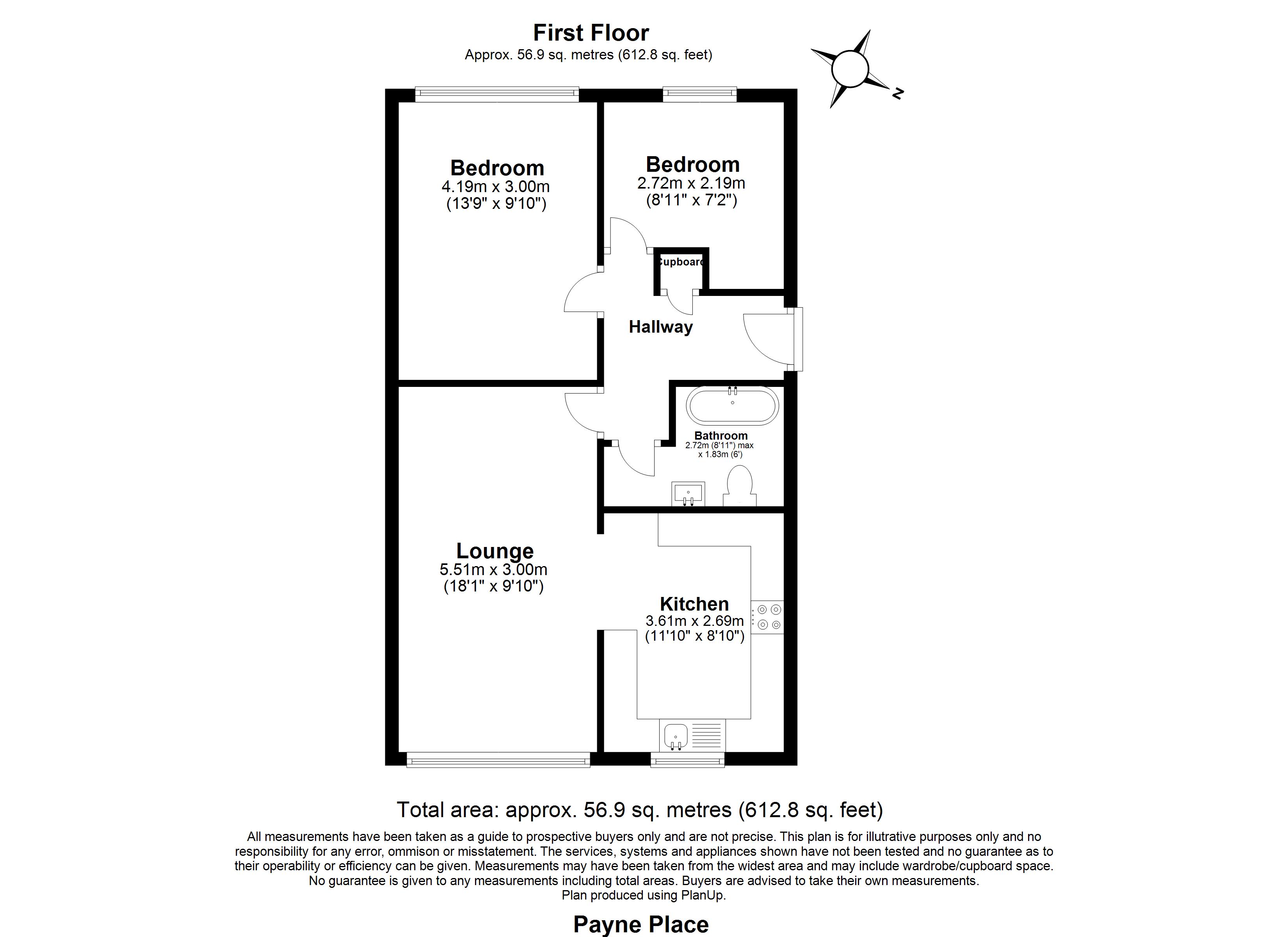 15, Payne Place, CHELMSFORD floorplan
