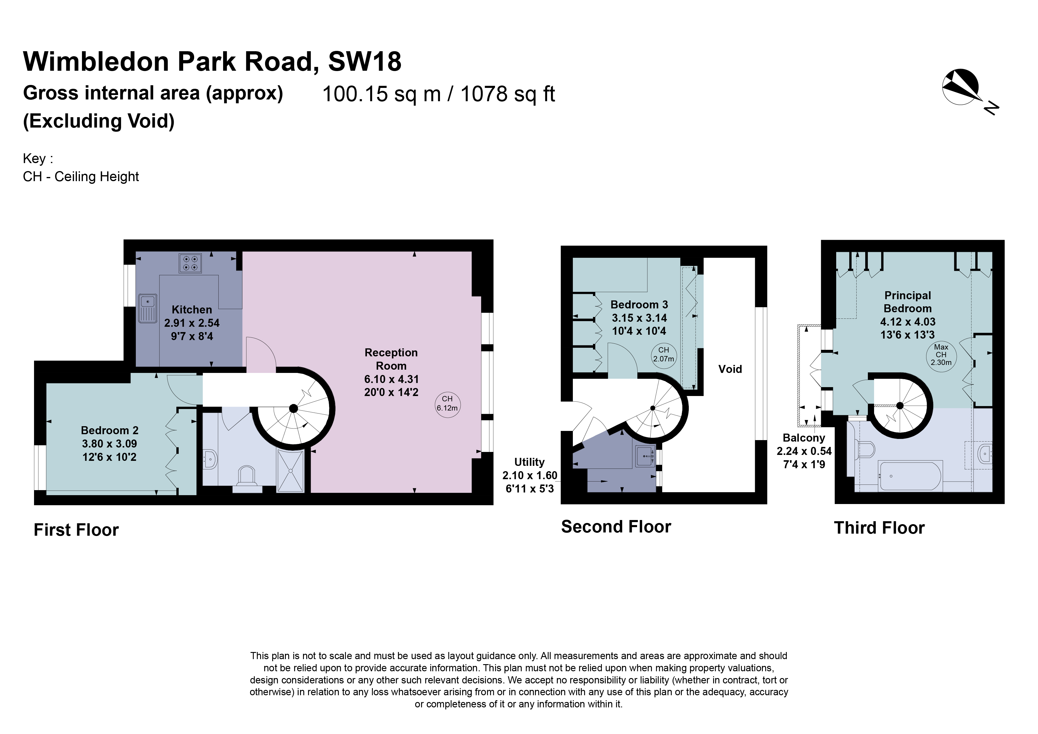 Flat 3, 243A,, Wimbledon Park Road, London floorplan